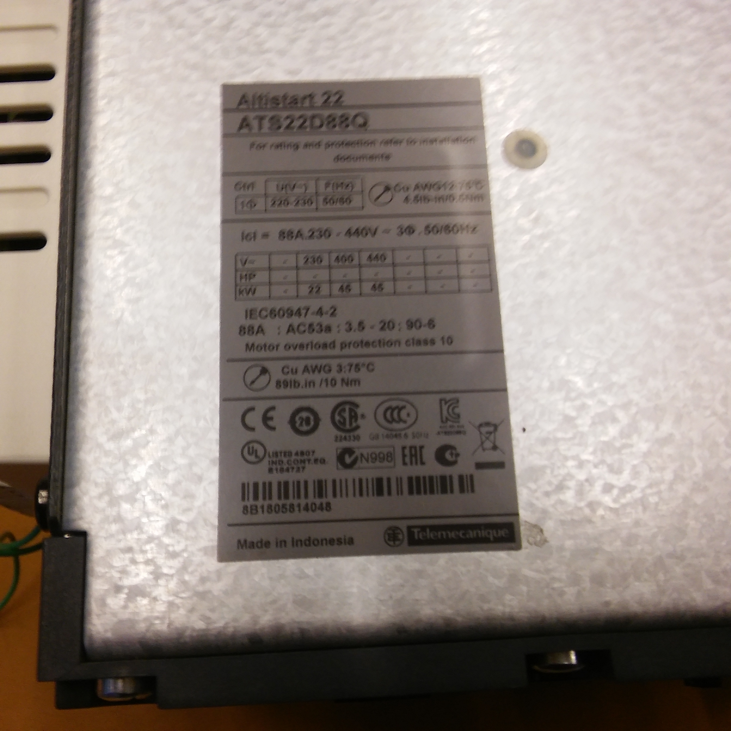 SCHNEİDER ATS22D88Q ATS22 45KW ALTİSTAR 22 88A SOLFT STARTER