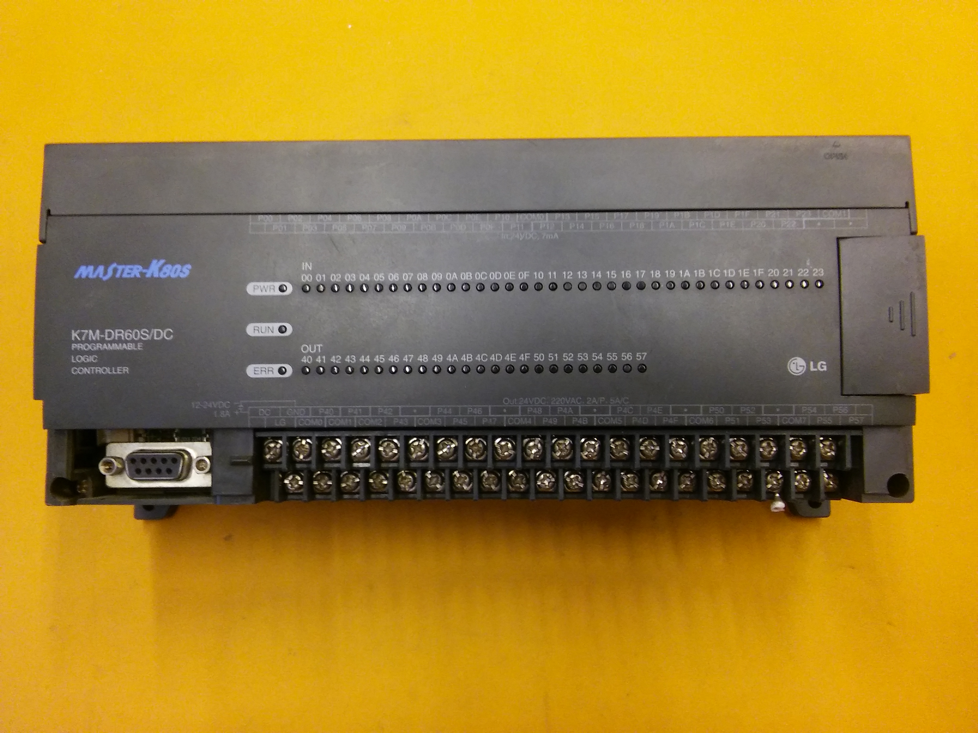 LG K7M-DR60S DC IN 24VDC MASTER-K80S PLC CPU