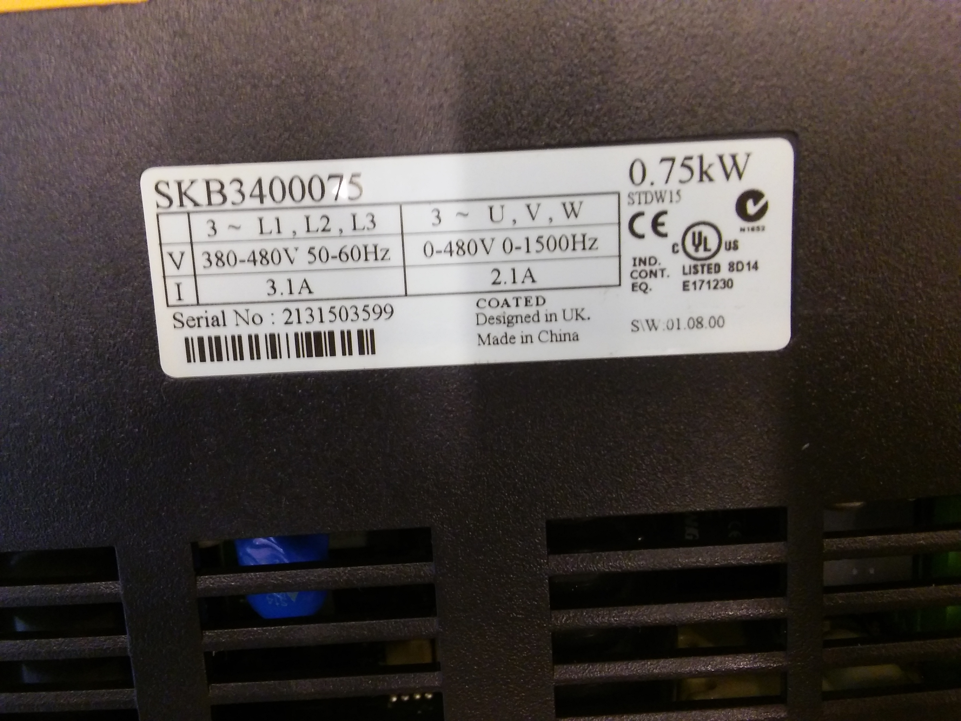 EMERSON SKB3400075 SKB3400055 SKB3400037 COMMANDER SK 0,75 KW 380V SÜRÜCÜ