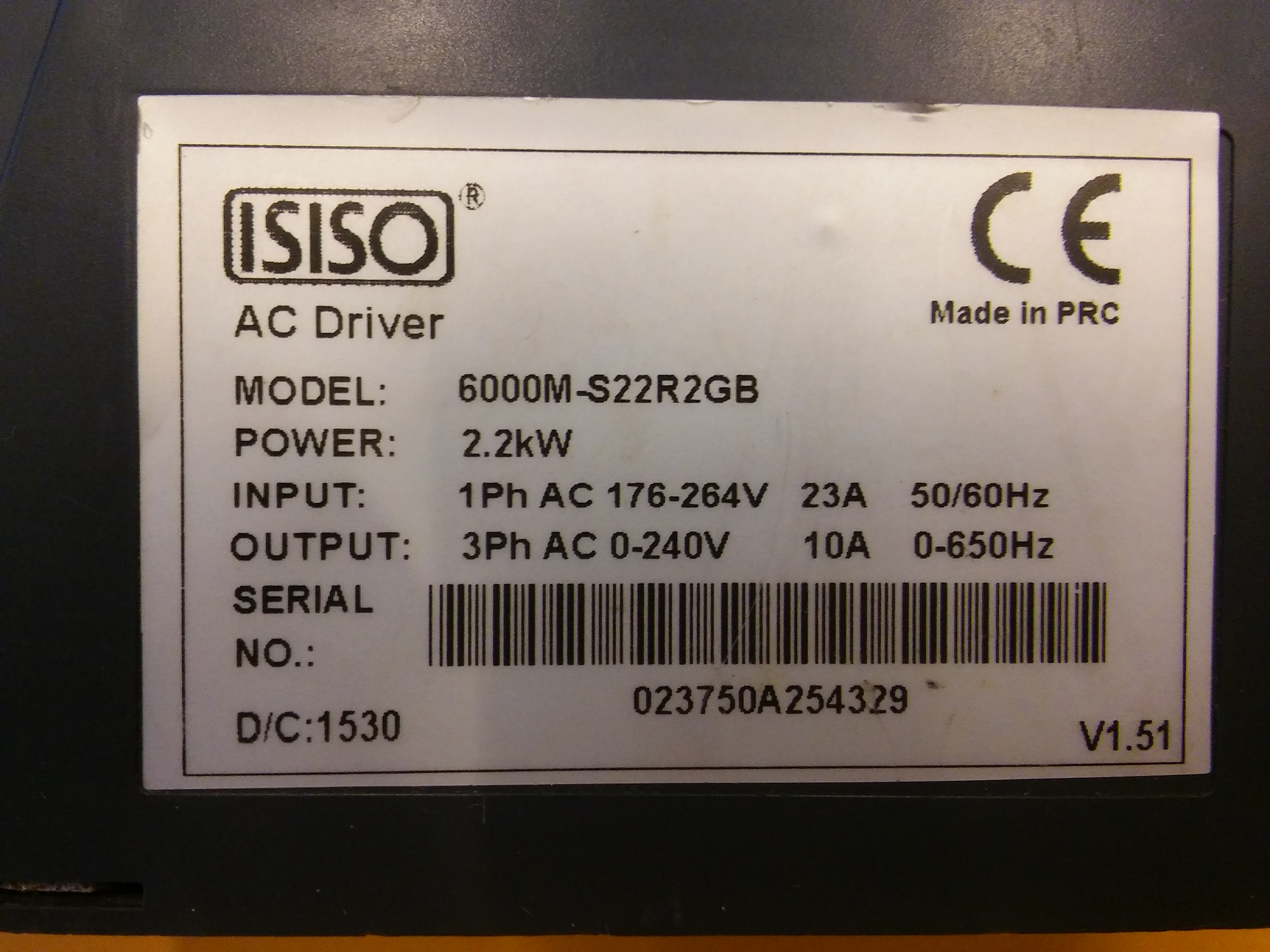 ISISO 6000M-S22R2GB 2,2KW SÜRÜCÜ