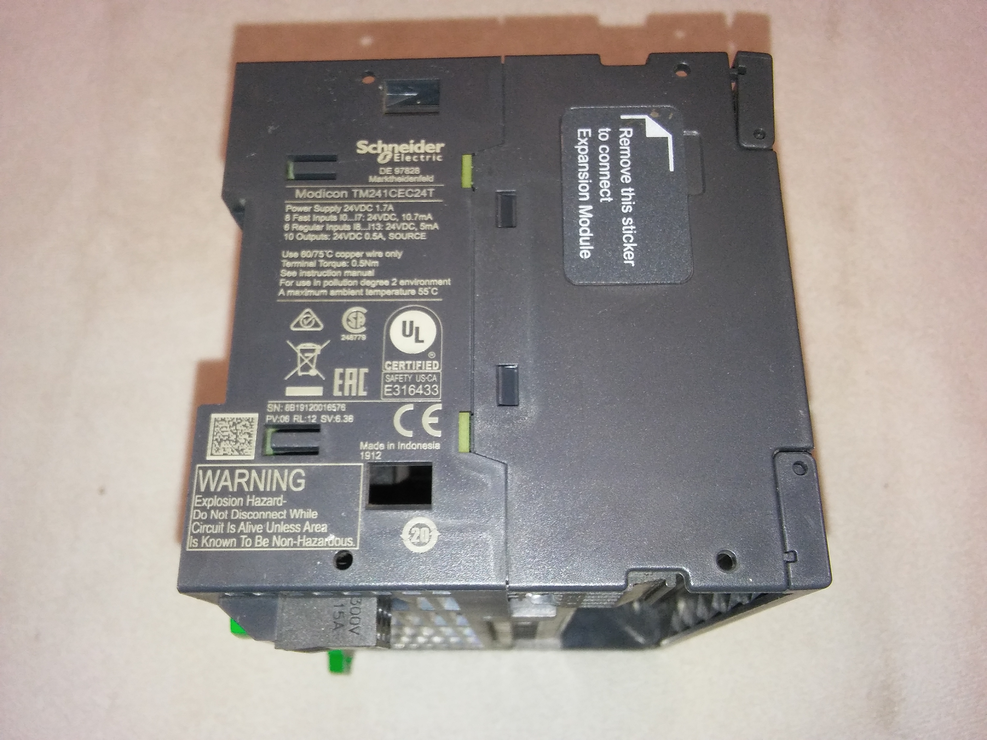 SCHNEİDER TM241CEC24T MODİCON M241 ETHERNET PLC CPU