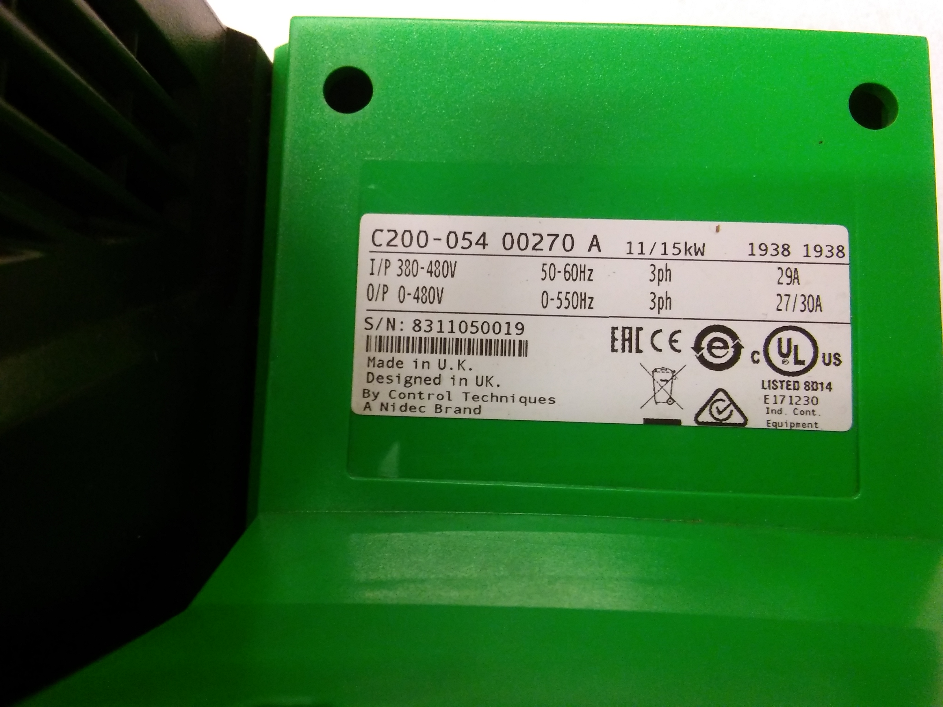 C200-054 00270 A C200-05400270A CONTROL TECHNIQUES