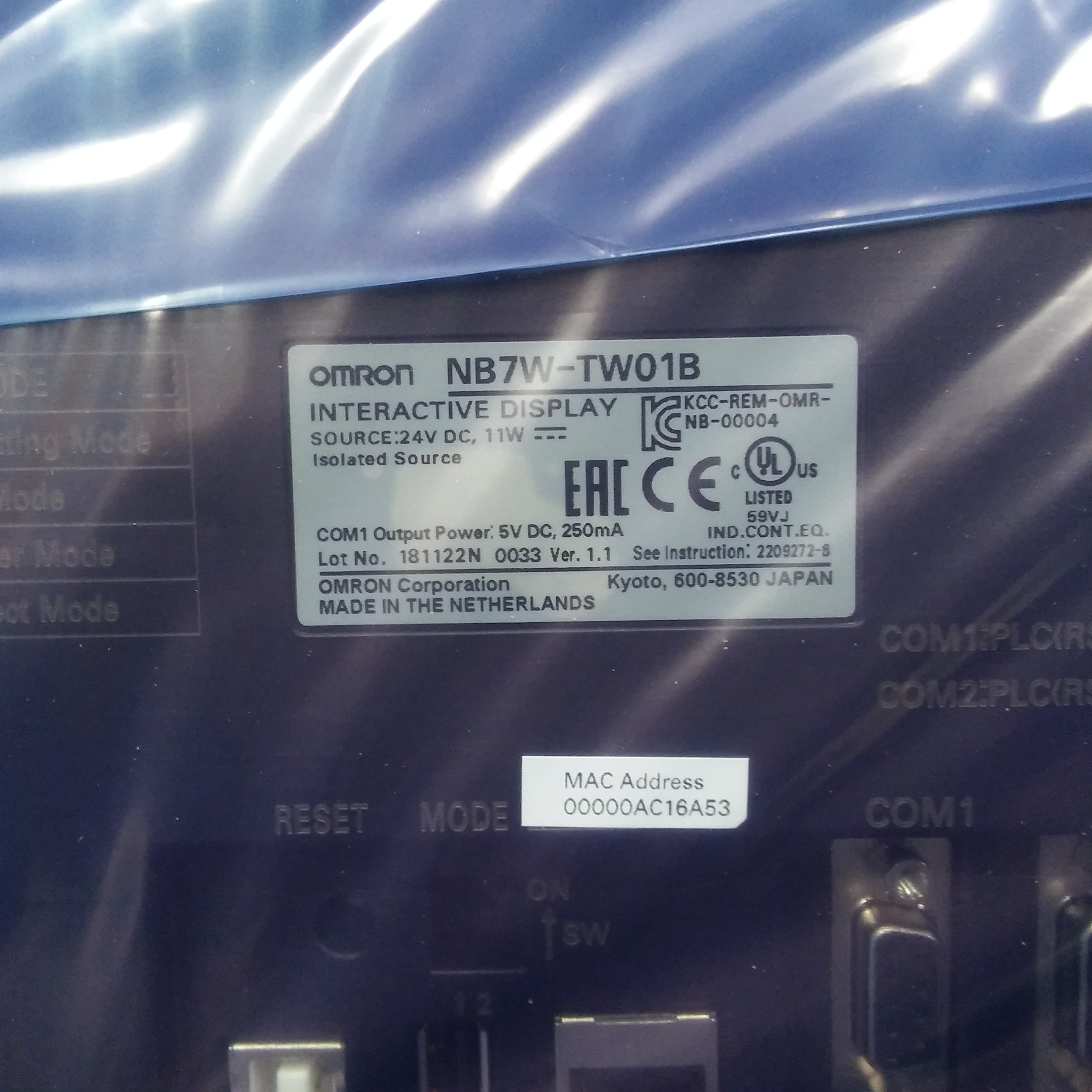 NB7W-TW01B NB7W-TWO1B OMRON