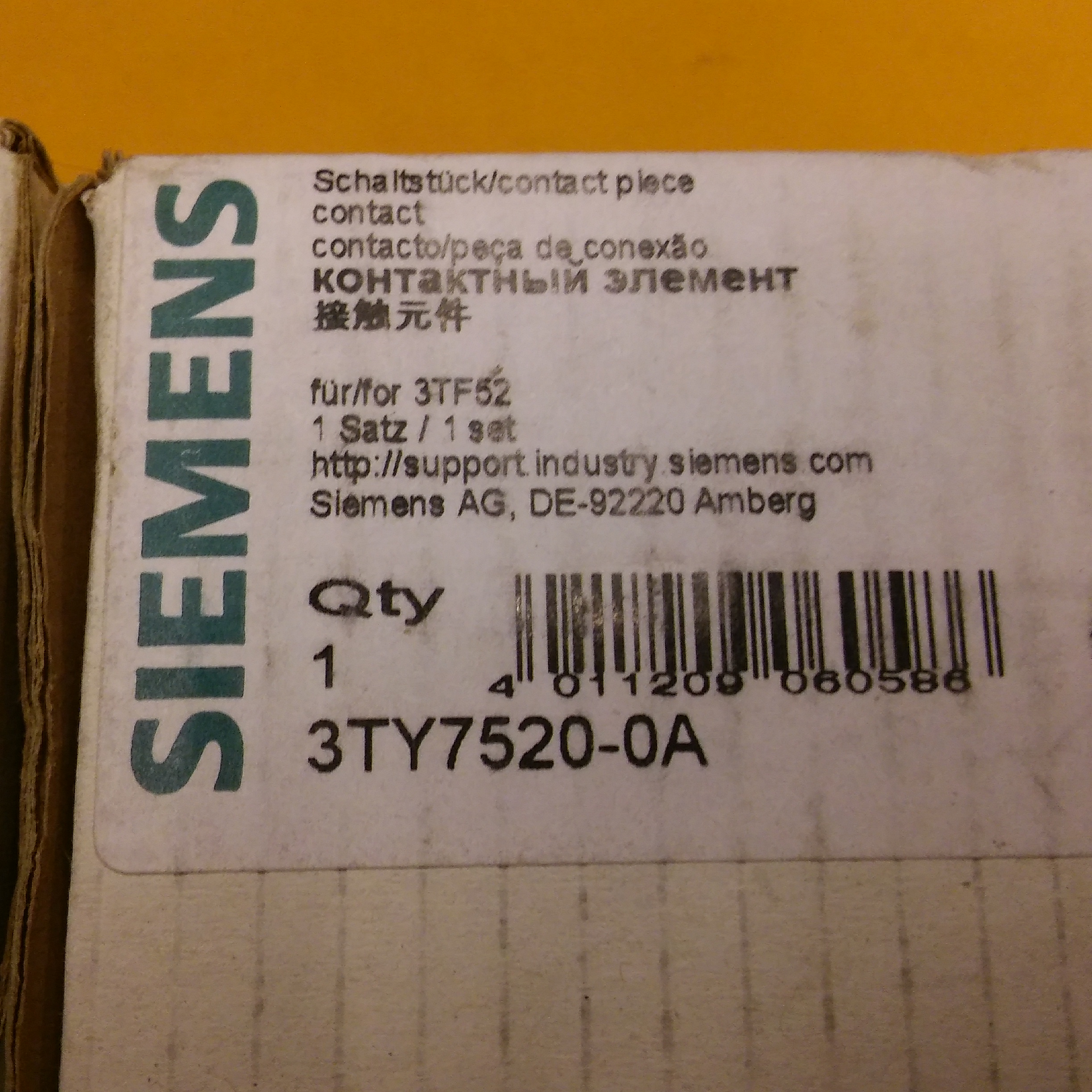 SIEMENS 3TY7520-0A 3TF52 KONTAKTÖR KONTAK TAKIMI SIFIR DİGER ÇEŞİTLER MEVCUT
