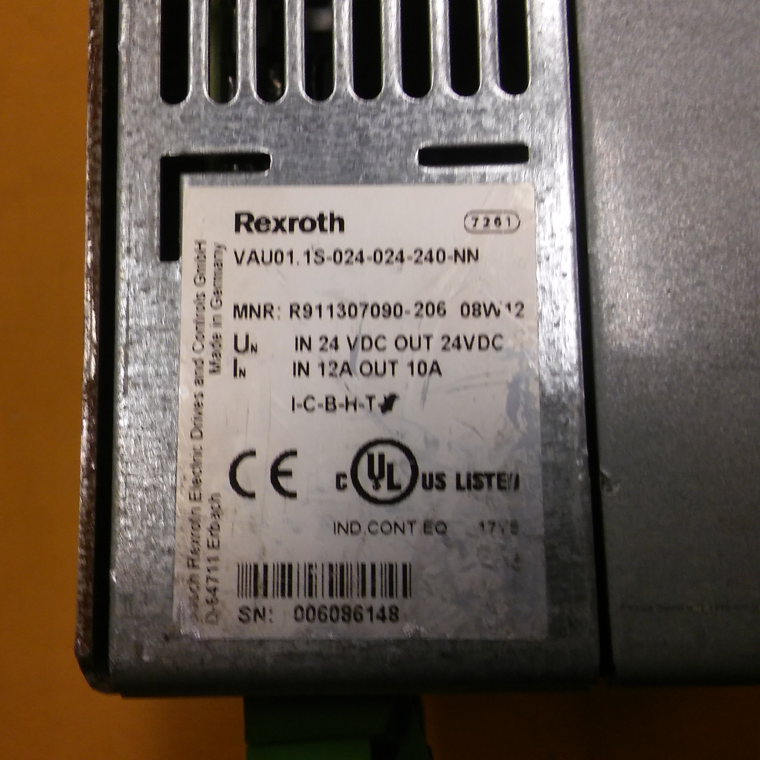 REXROTH VAU01.1S VAU01 1S-024-024-024-NN BOSCH REXROTH INDRAMAT R911307090