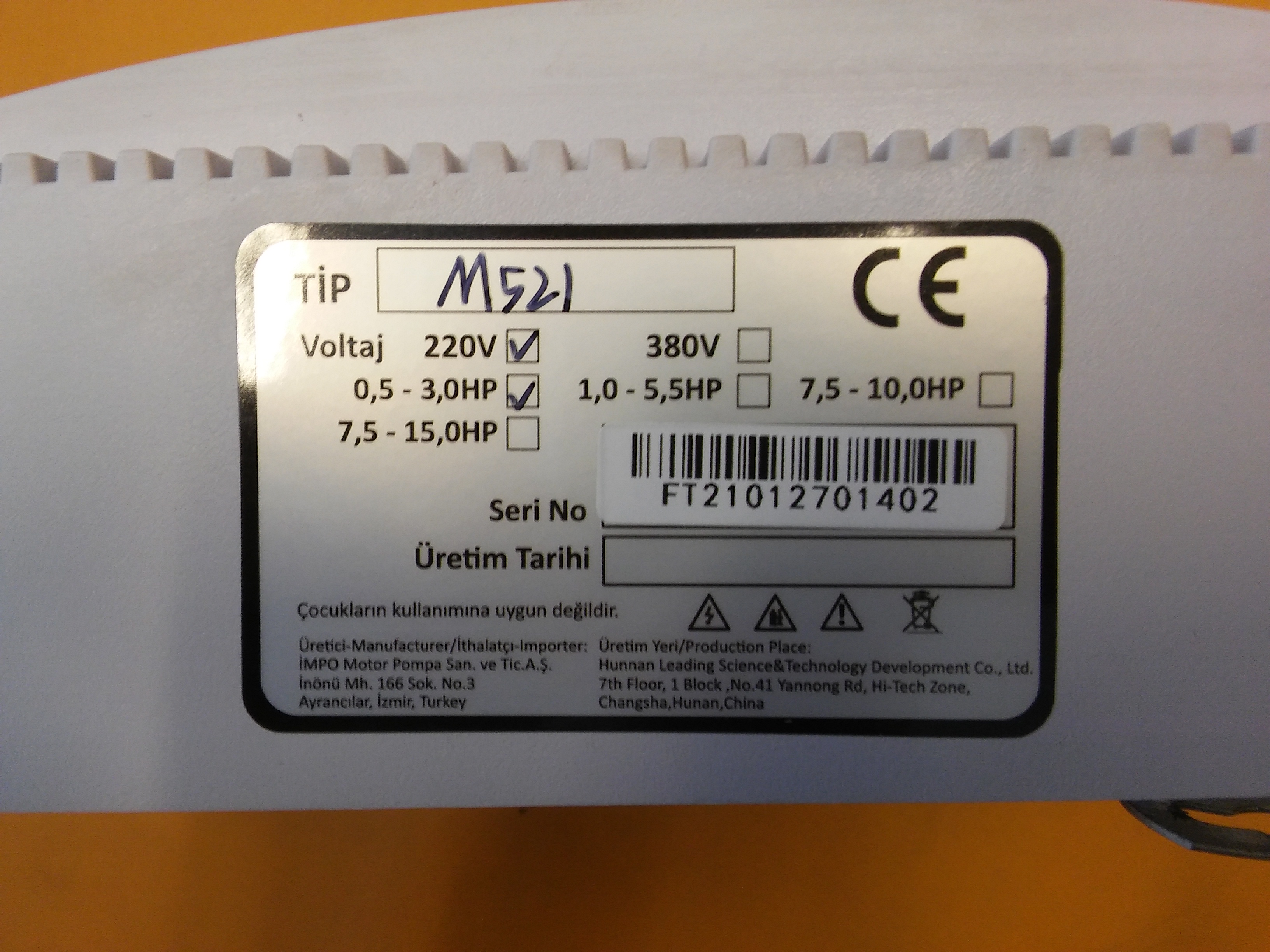 İMPO M521 M 521 DALGIÇ POMPA KORUMA VE KONTROL PANOSU