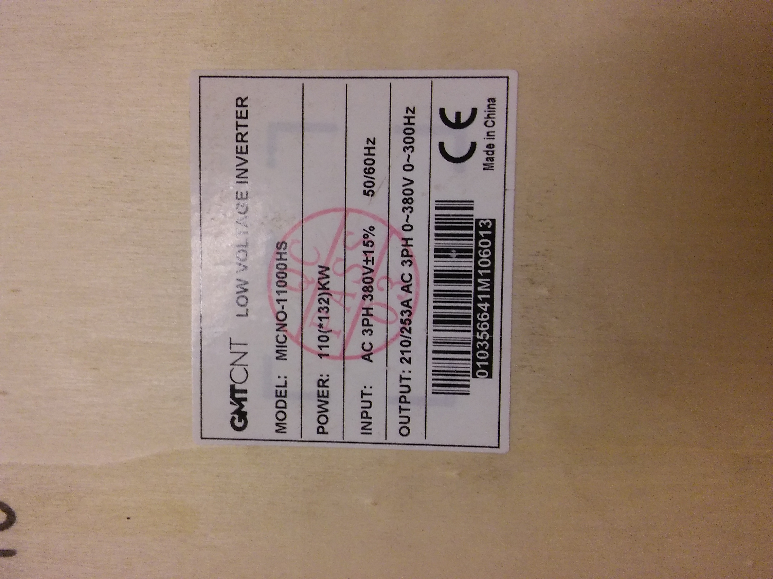 GMT MICNO-1100HS 132KW 210-253A AC 3PH 0-380V 0-300HZ SIFIR SANDIKTA GARANTİLİ SÜRÜCÜ
