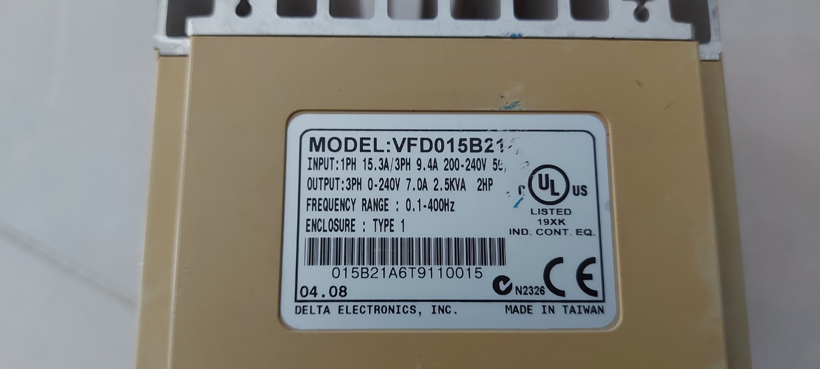 DELTA VFD015B21A VFD-B VFDB 1.5 KW SÜRÜCÜ