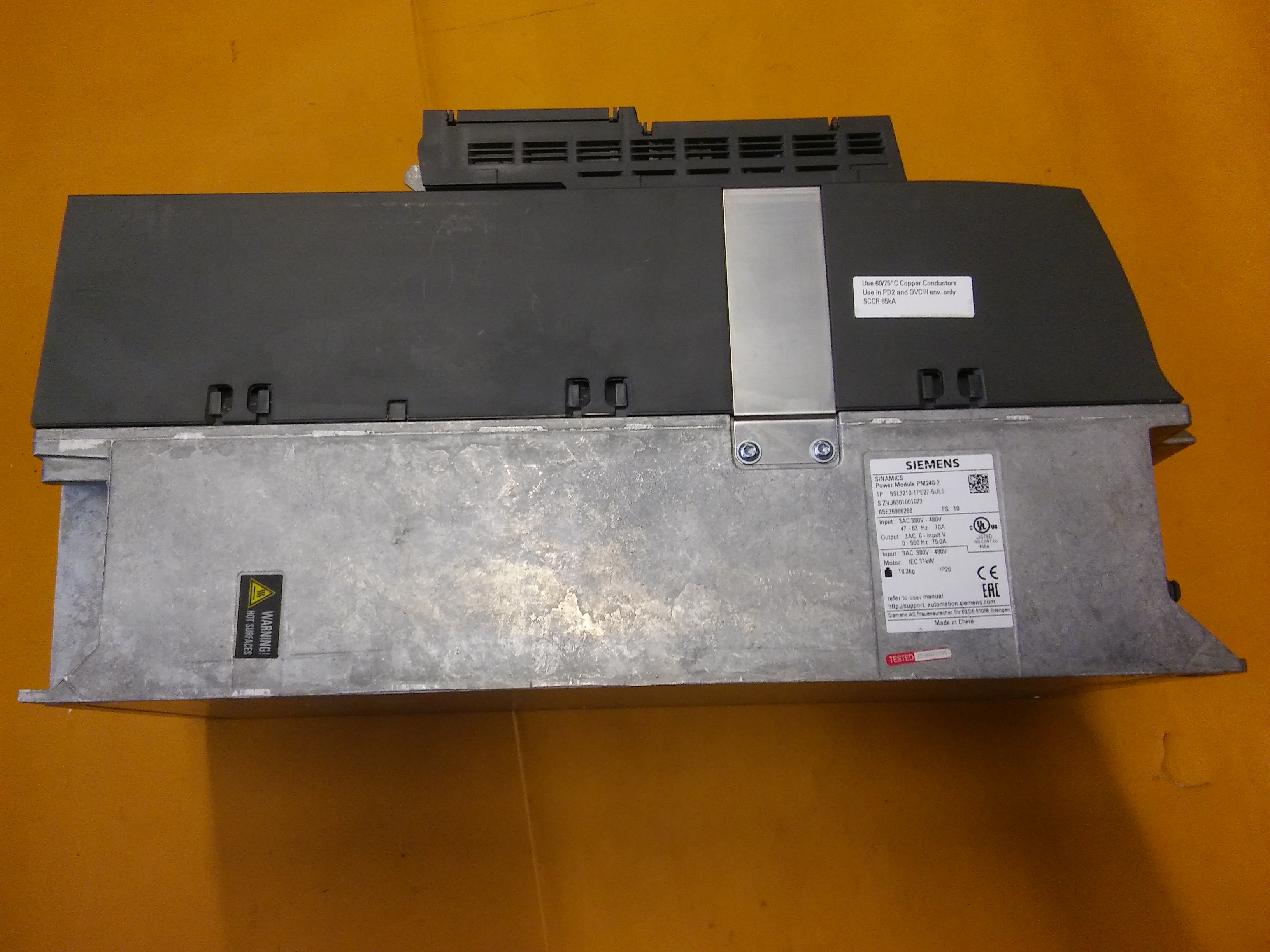 SIEMENS 6SL3210-1PE27-5UL0 G120 SINAMICS MODULE PM240-2 37KW 75,0A SÜRÜCÜ VE MODÜLLERİ STOKLARIMIZDA