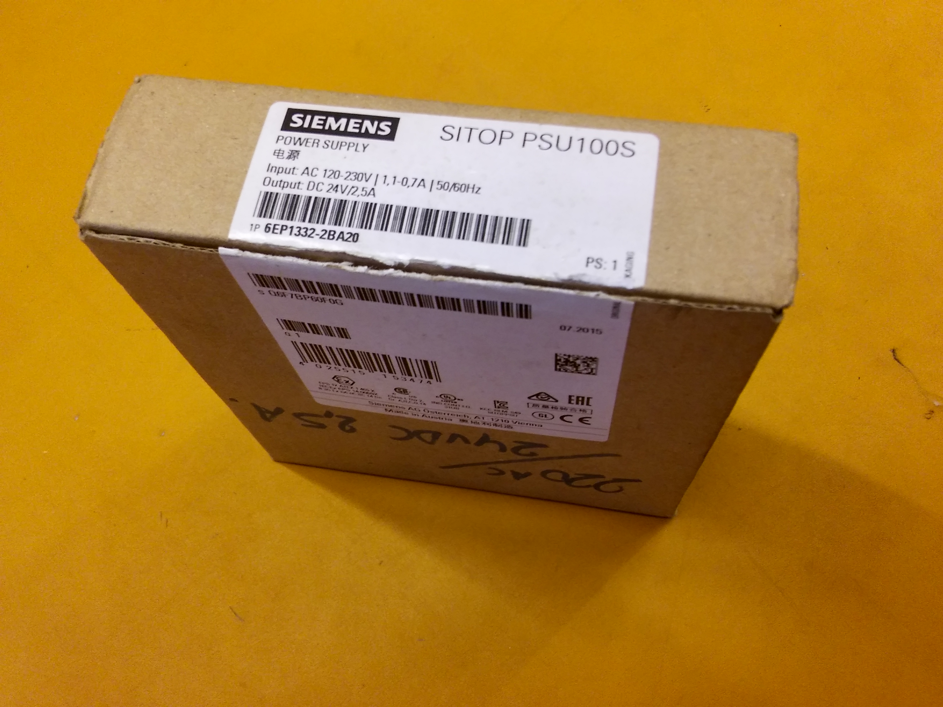 SIEMENS 6EP1332-2BA20 SITOP PSU 100S POWER SUPPLY 24VDC 2,5A SIFIR KUTULU