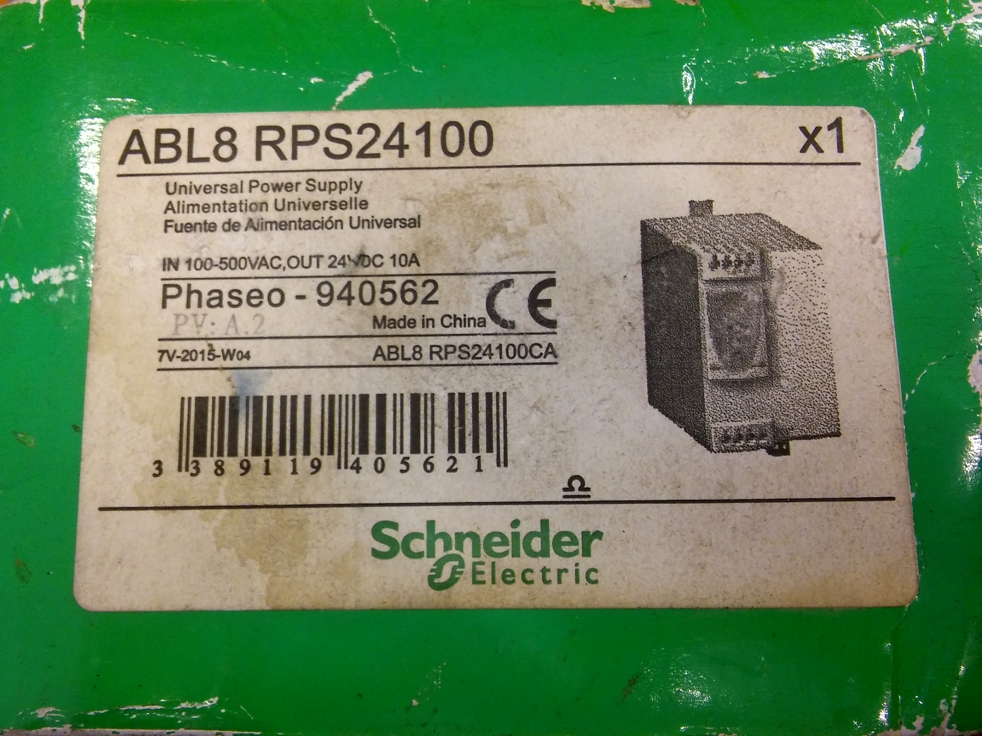 SCHNEİDER ABL8 RPS24100 ABL8RPS24100 24VDC 10A POWER SUPPLY GÜÇ KAYNAĞI