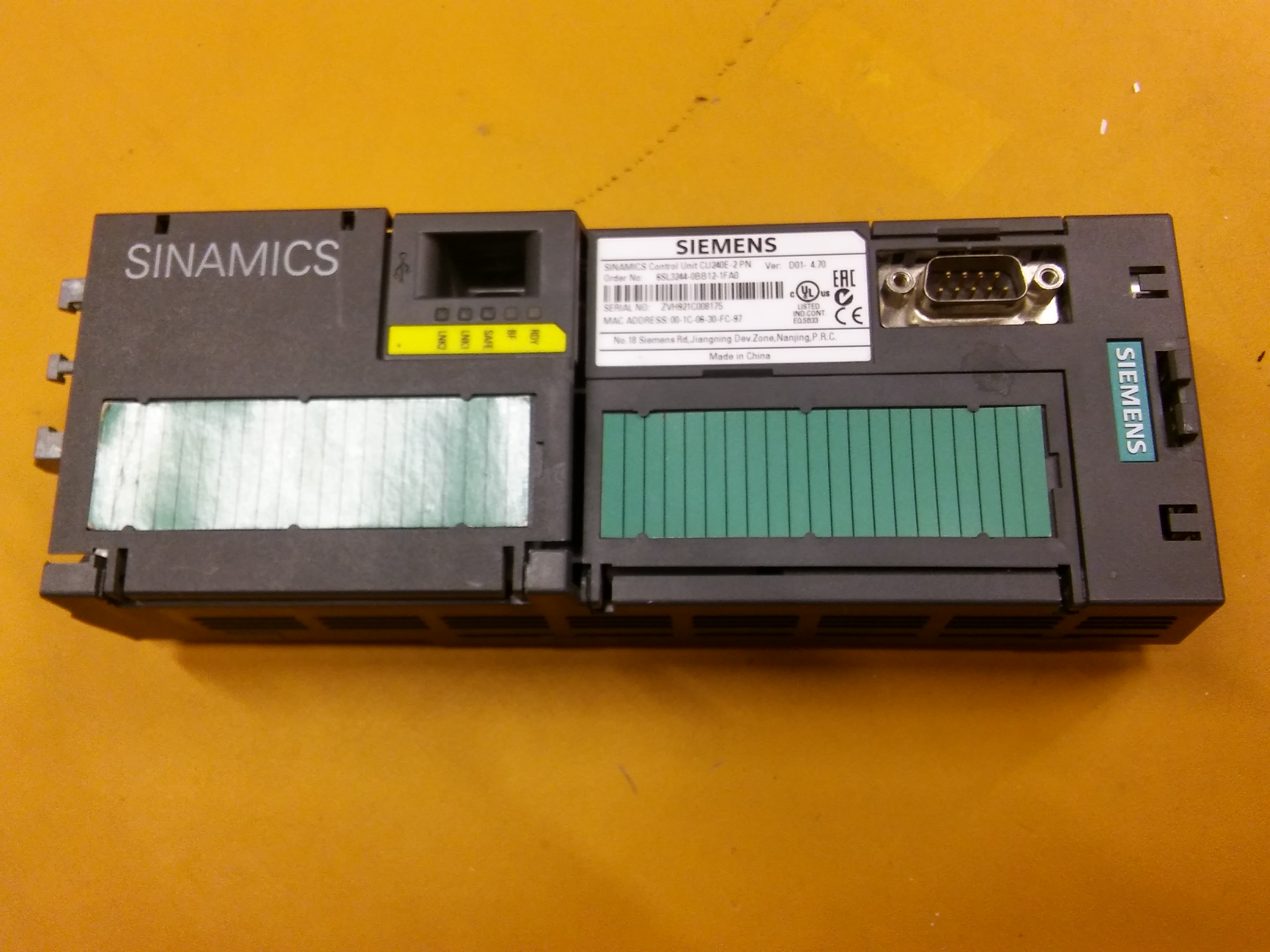 SIEMENS 6SL3244-0BB12-1FA0 SINAMICS CU240E-2 PN PROFİNET KONTROL ÜNİTESİ