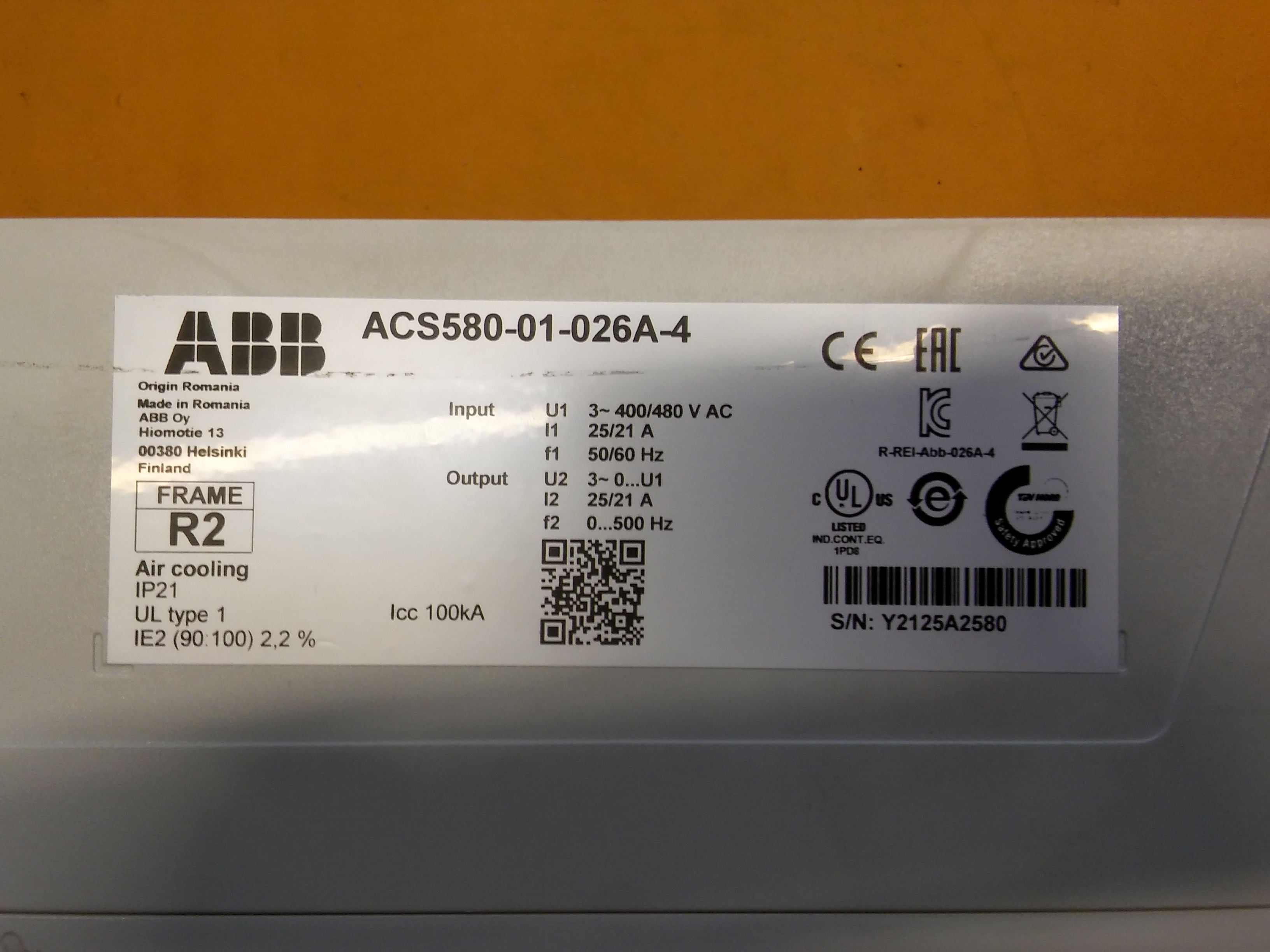 ABB ACS580-01-026A-4 ACS580 11KW  SÜRÜCÜ