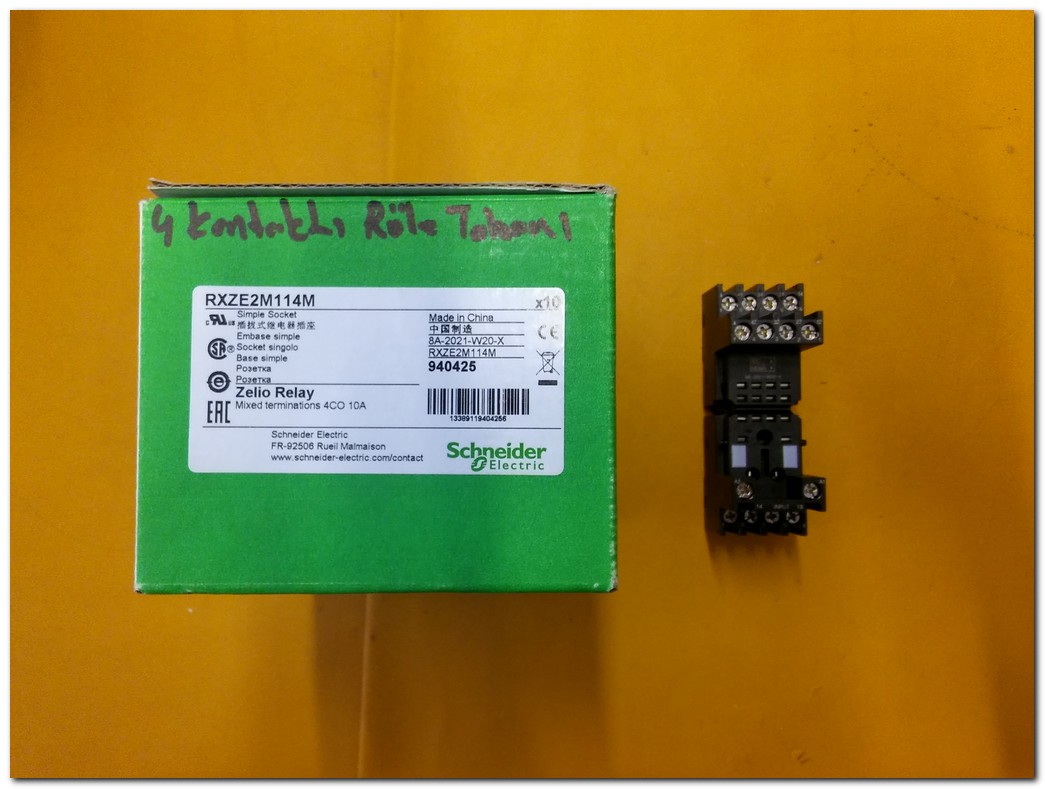 SCHNEİDER RXZE2M114M SIFIR KUTULU 2 VE 4 KUTUP RÖLE SOKETİ