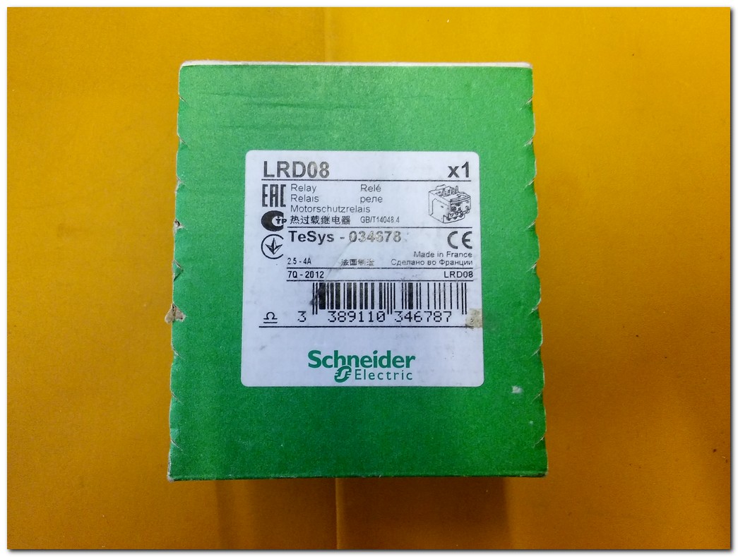 SCHNEİDER LRD08 SIFIR KUTULU 2,5-4A TERMİK RÖLE