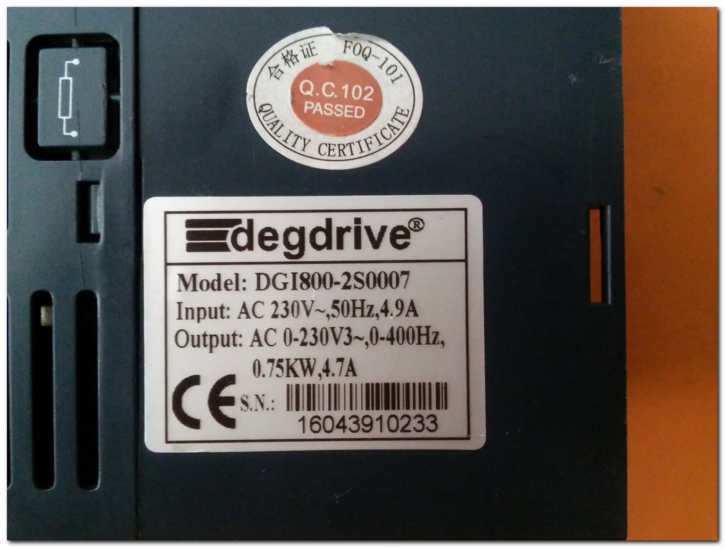 DEGDRİVE DG1800-2S0007 0,75KW SÜRÜCÜ