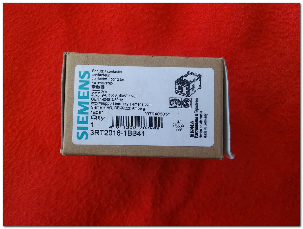 SİEMENS 3RT2016-1BB41 4 KW SIFIR KUTULU KONTAKTÖR