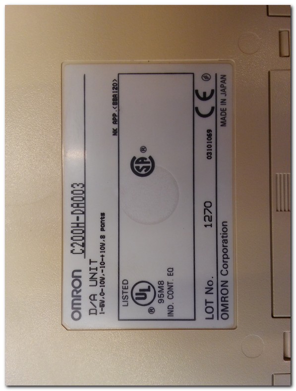OMRON C200H-DA003 D-A UNIT 1-5V 0-10V -10-+10V 8 POTANS PLC EK MODÜL
