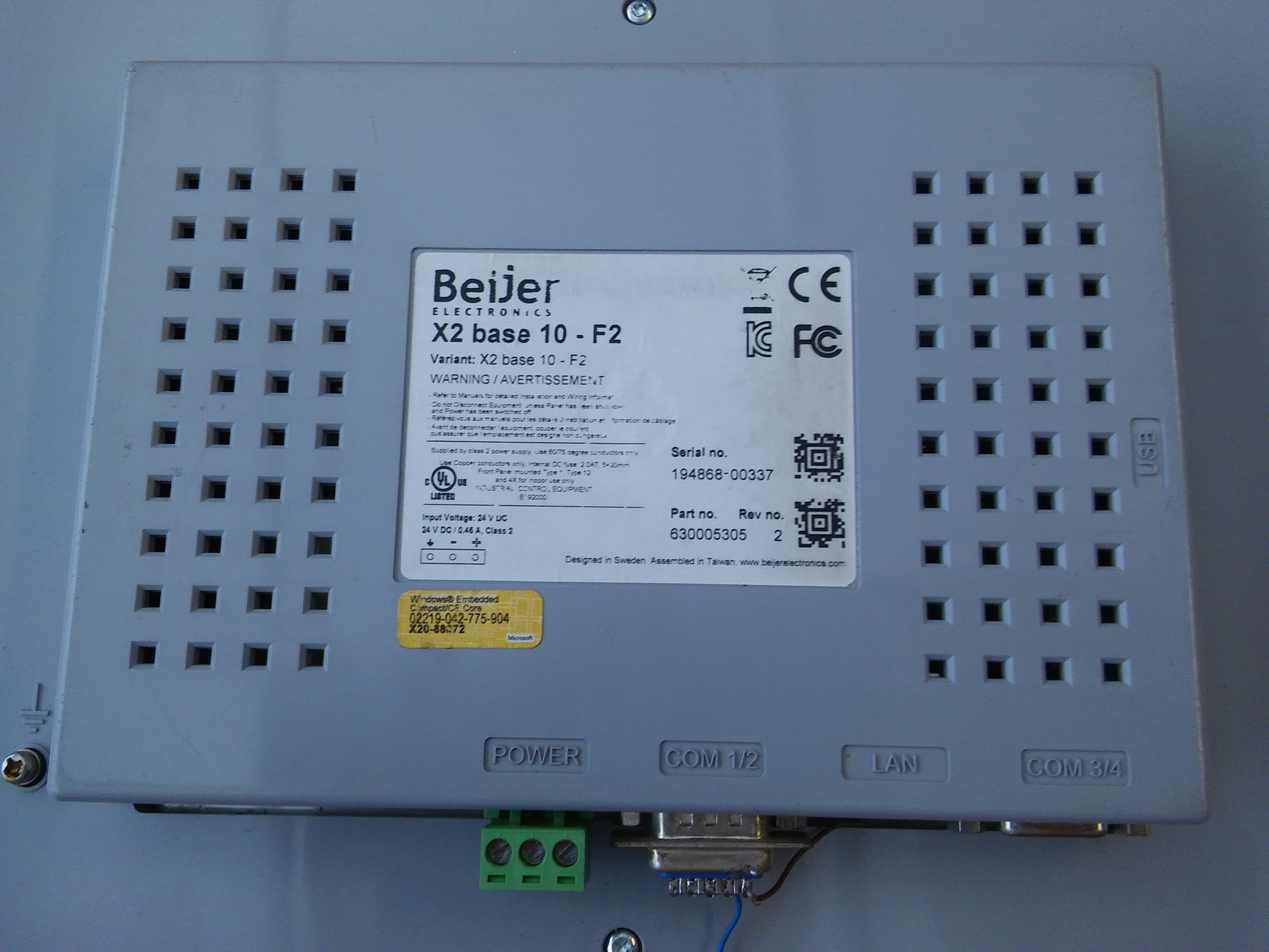 BEİJER X2 BASE 10-F2 10 INC ETHERNET HMI OPARATÖR PANEL
