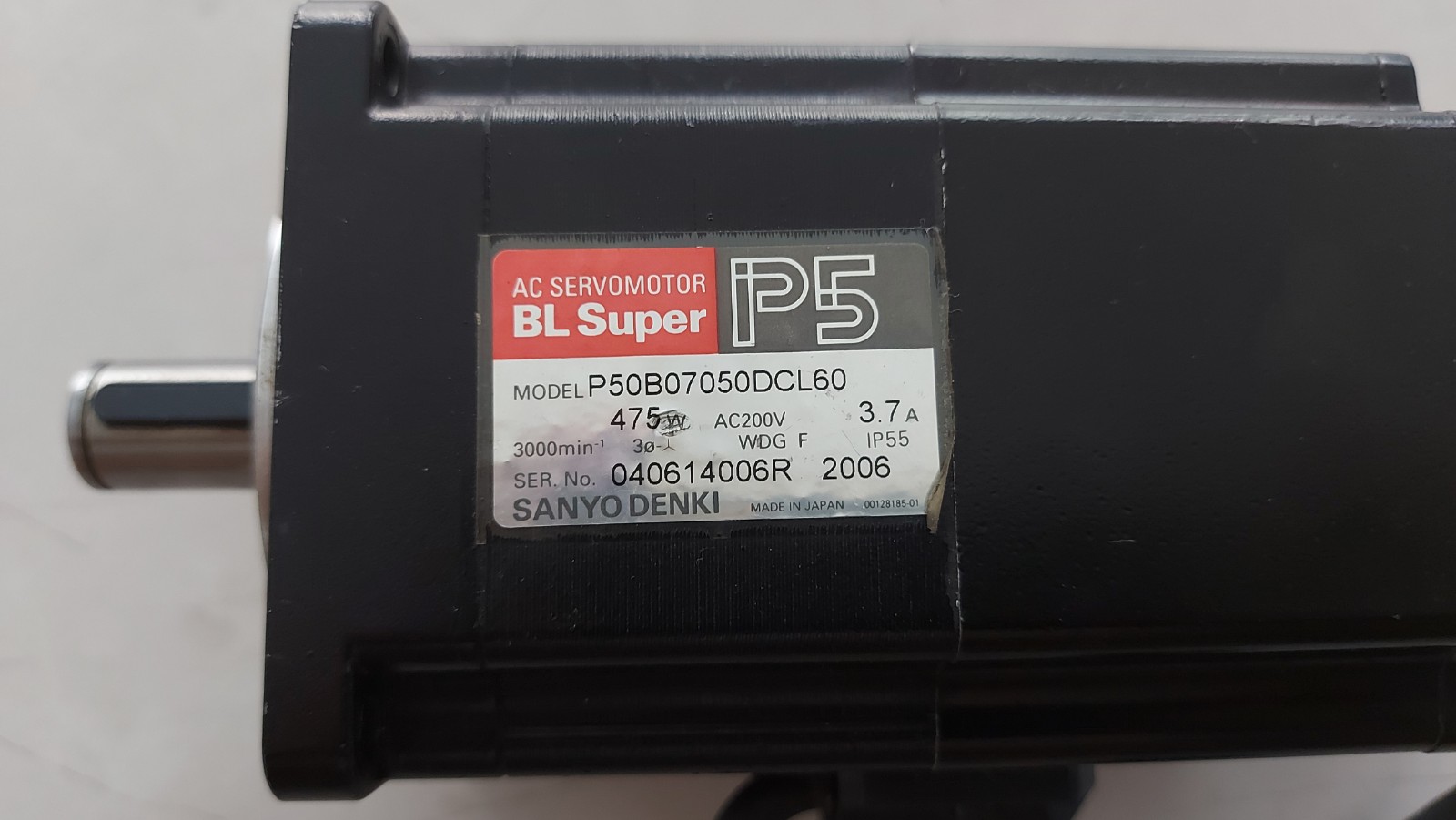 SANYO DENKI P50B07050DCL60 İP5 P50B07050DC P50B07050 475 W SERVO MOTOR
