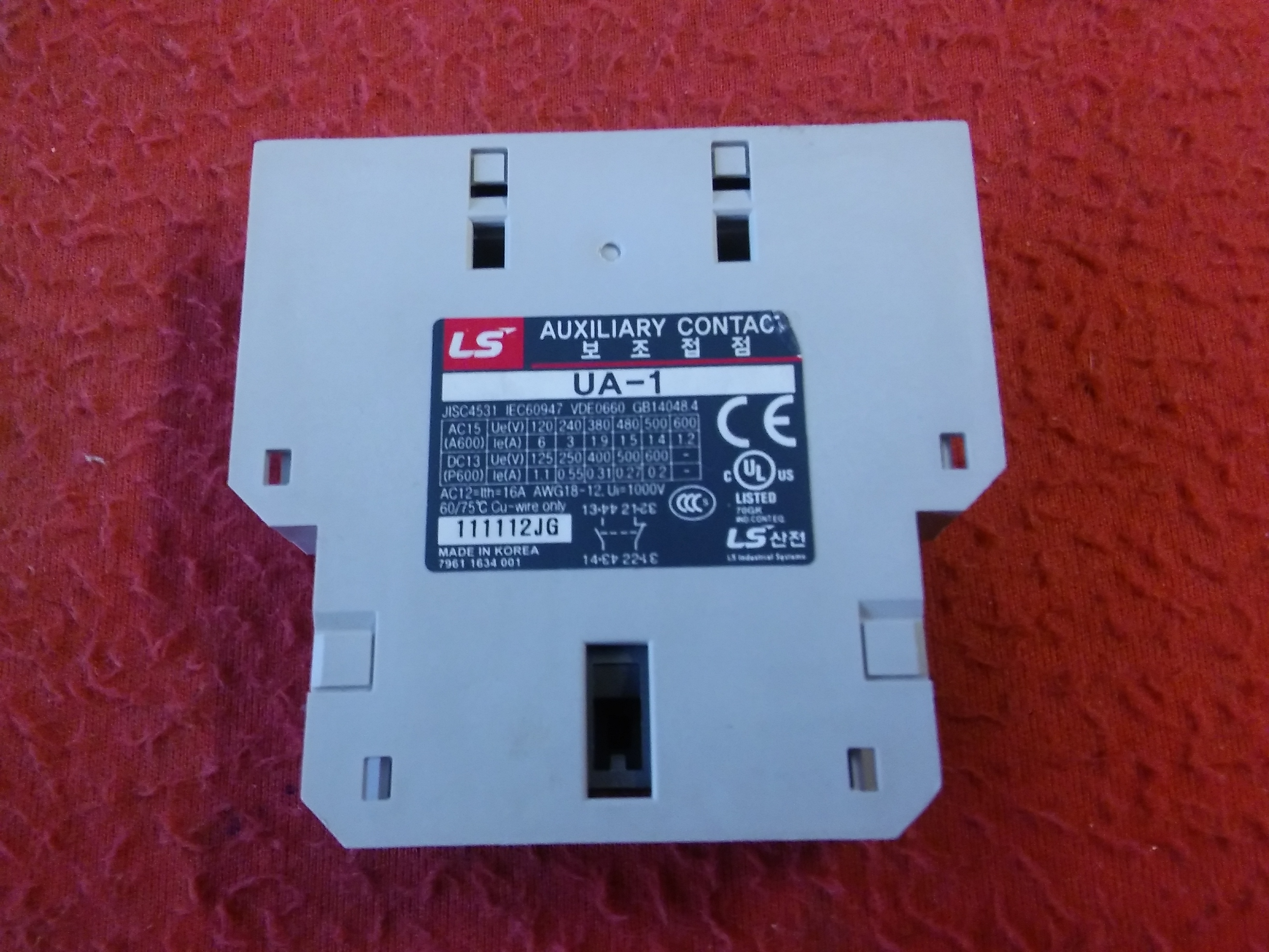LS UA-1 NC-NO YARDIMCI KONTAK