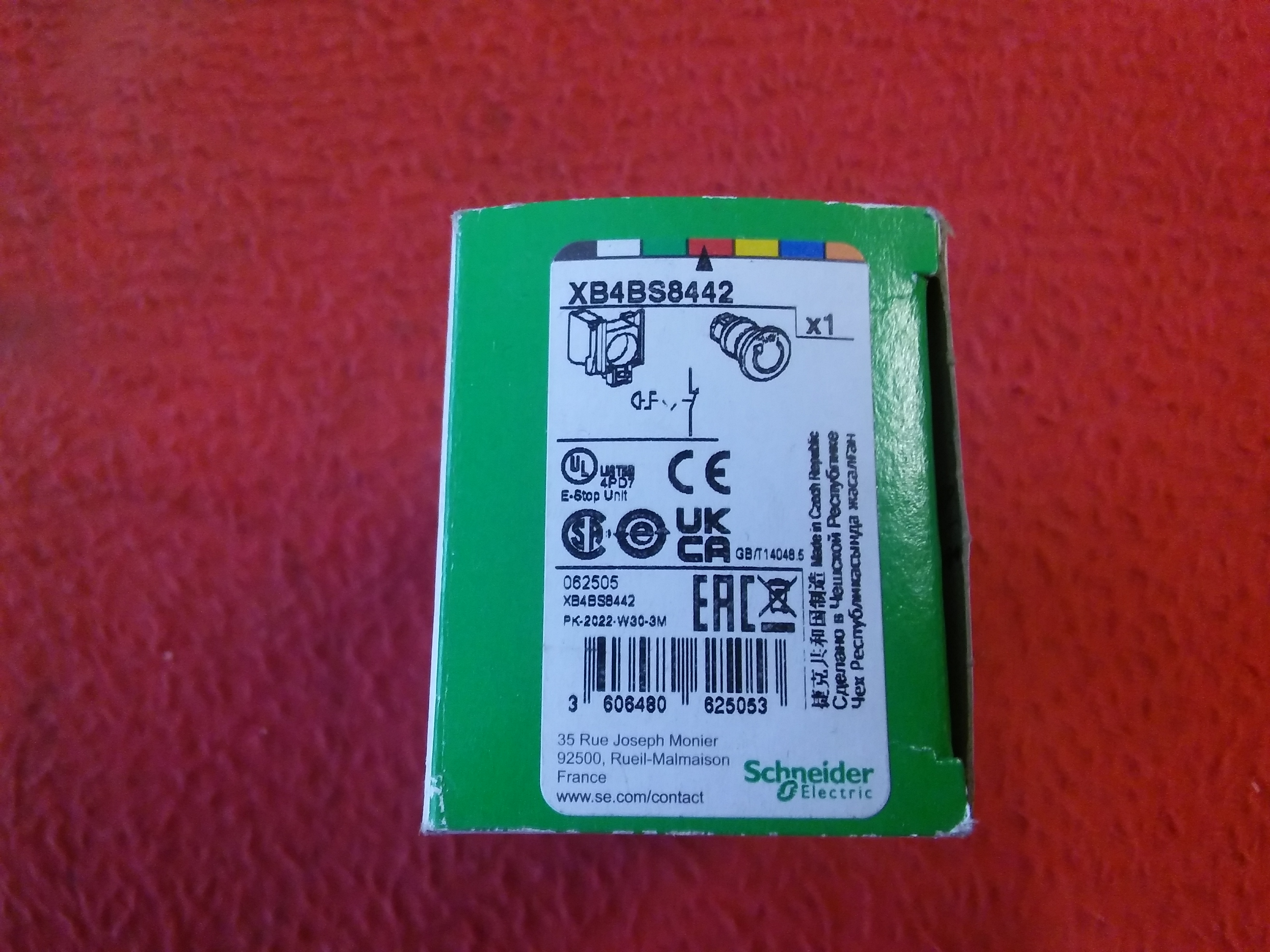 SCHNEİDER XB4BS8442 AÇİL STOP BUTONU
