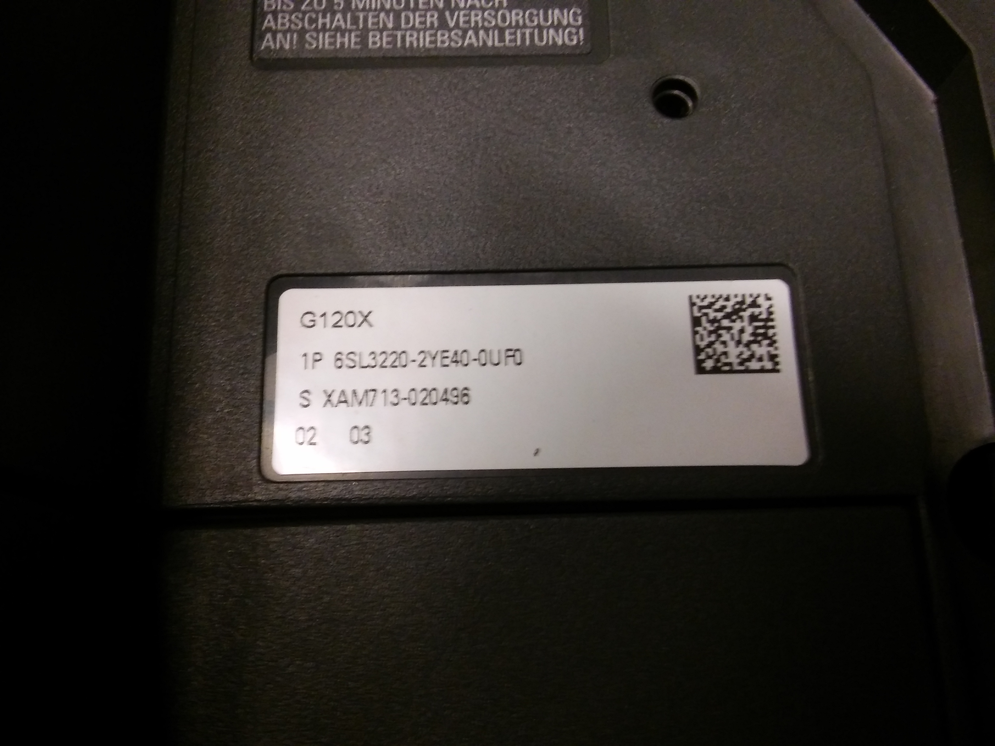 SIEMENS 6SL3220-2YE40-0UF0 SINAMICS G120X 55KW SÜRÜCÜ