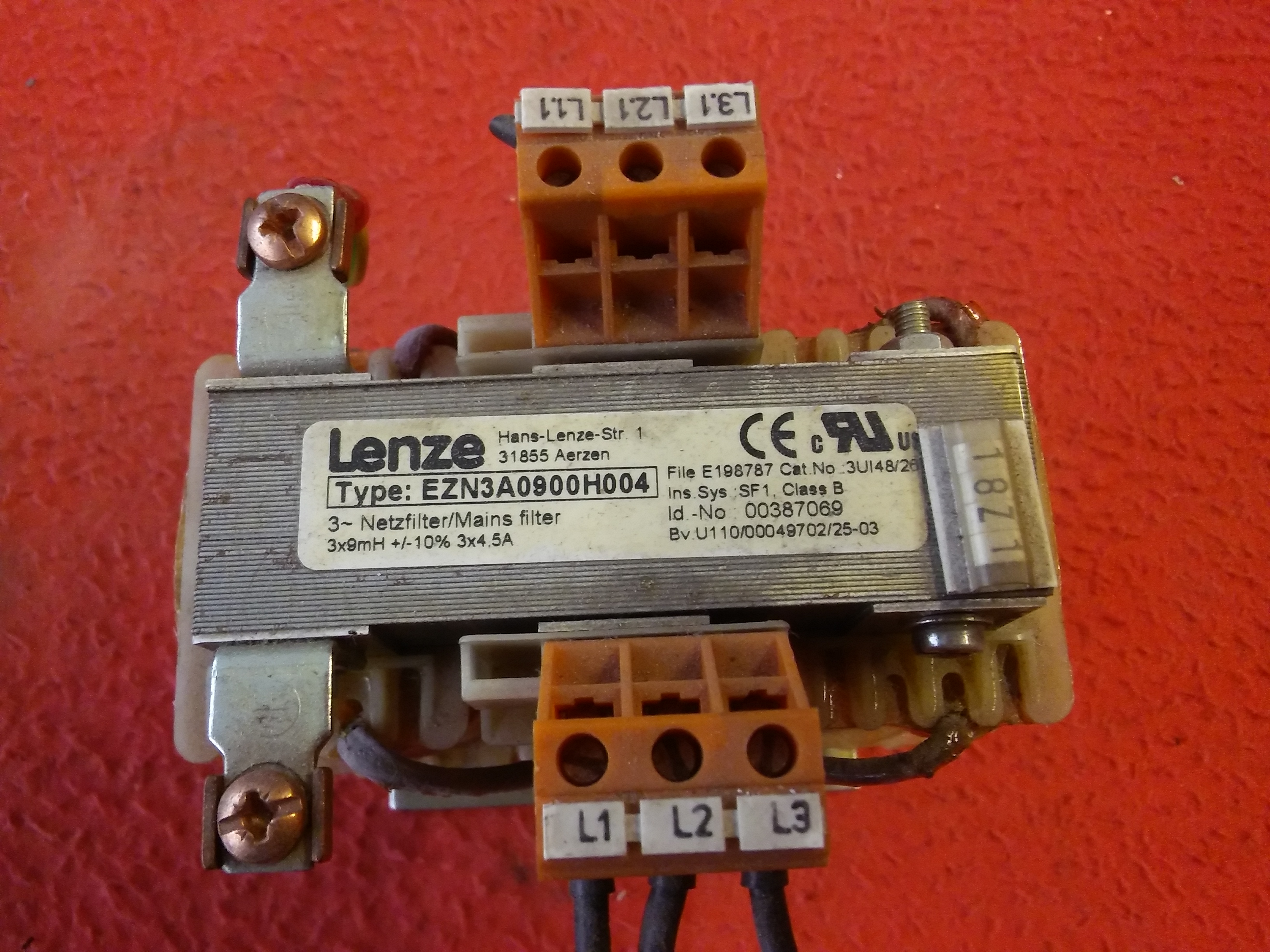 LENZE EZN3A0900H004 387069 R S T ŞEBEKE FİLİTRESİ 