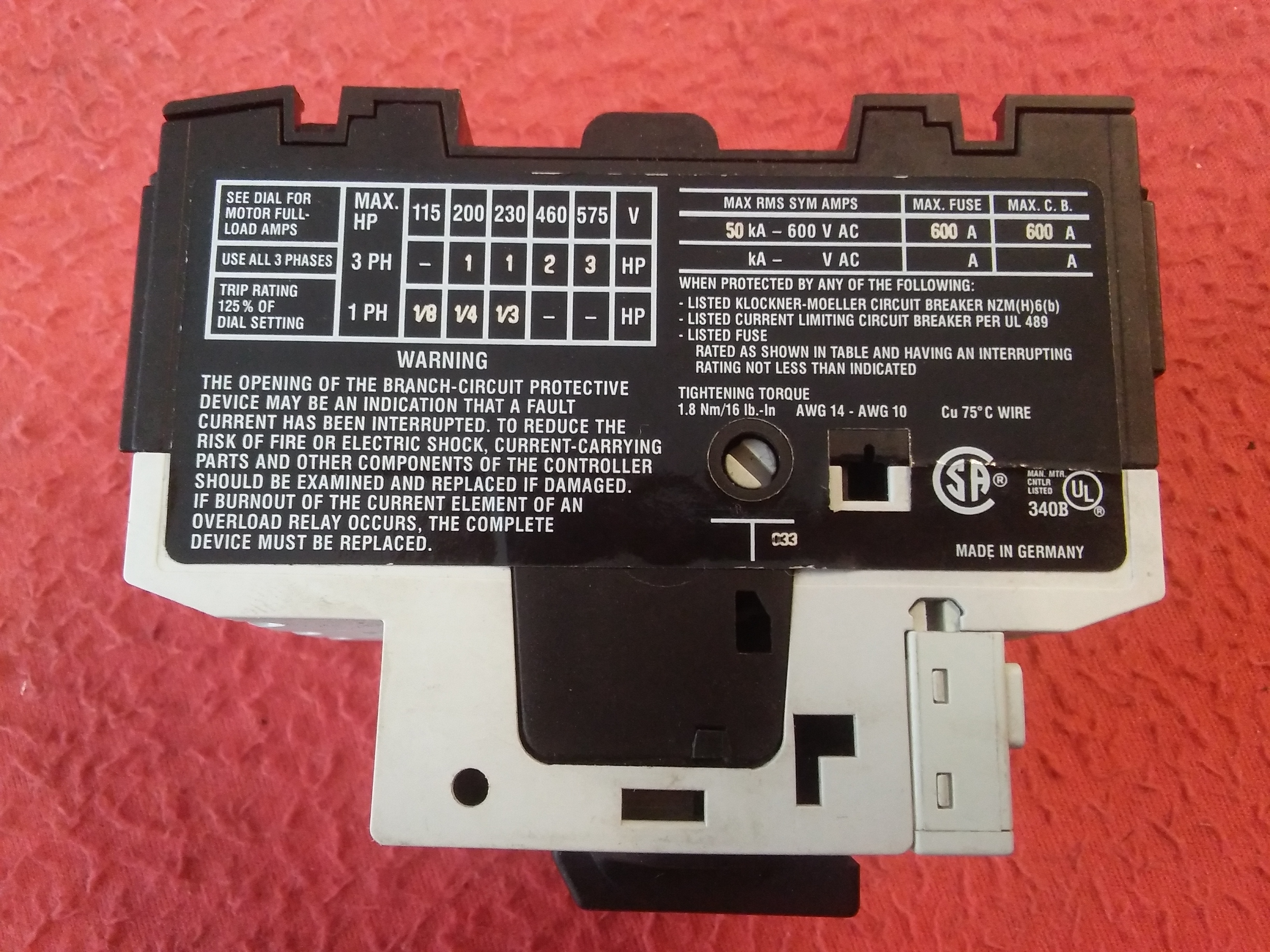 MOELLER PKZM0-4 EATON PKZM0-4-EA 2,5-4A MOTOR KORUMA ŞALTER TİPİ