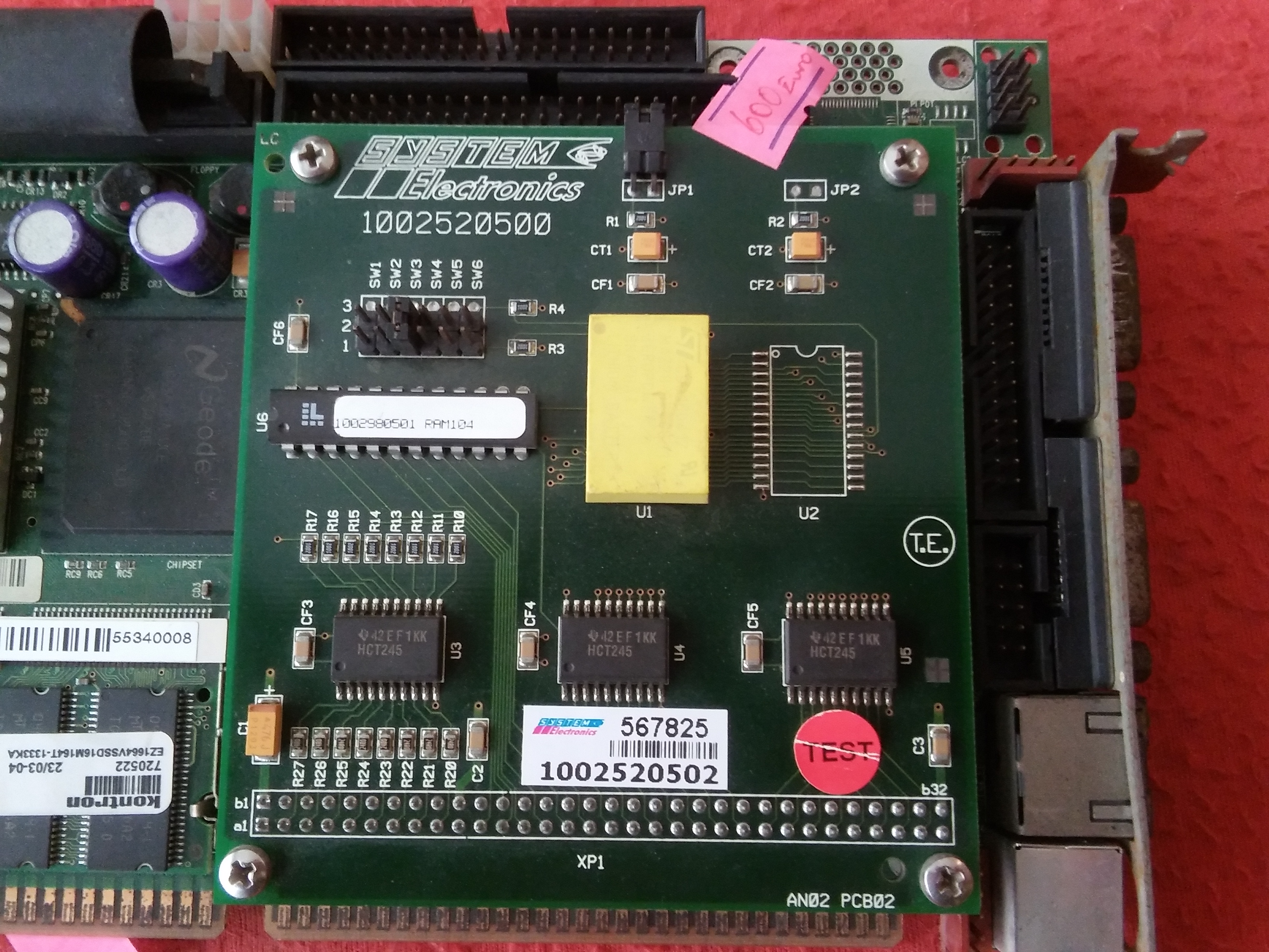 SYSTEM ELECTRONİCS 1002520500 567825 1002520502 20101094A B5H 40-CMK000-A400 V43RV4H8R55A400X GX1LCD/S SİSTEM KARTI