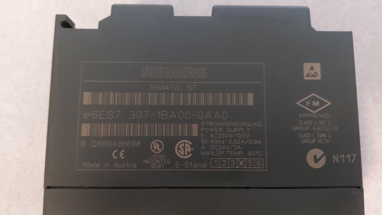 SİEMENS 6ES7 307-1BA00-0AA0 6ES7307-1BA00-0AA0 PS307 6ES7 307-1BA01-0AA0 6ES7307-1BA01-0AA0
