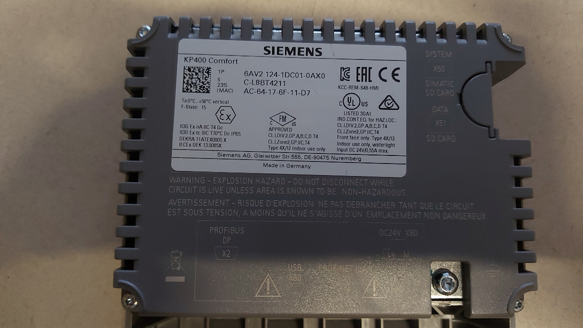 SİEMENS 6AV2 124-1DC01-0AX0 6AV2124-1DC01-0AX0 SIMATIC HMI KP400