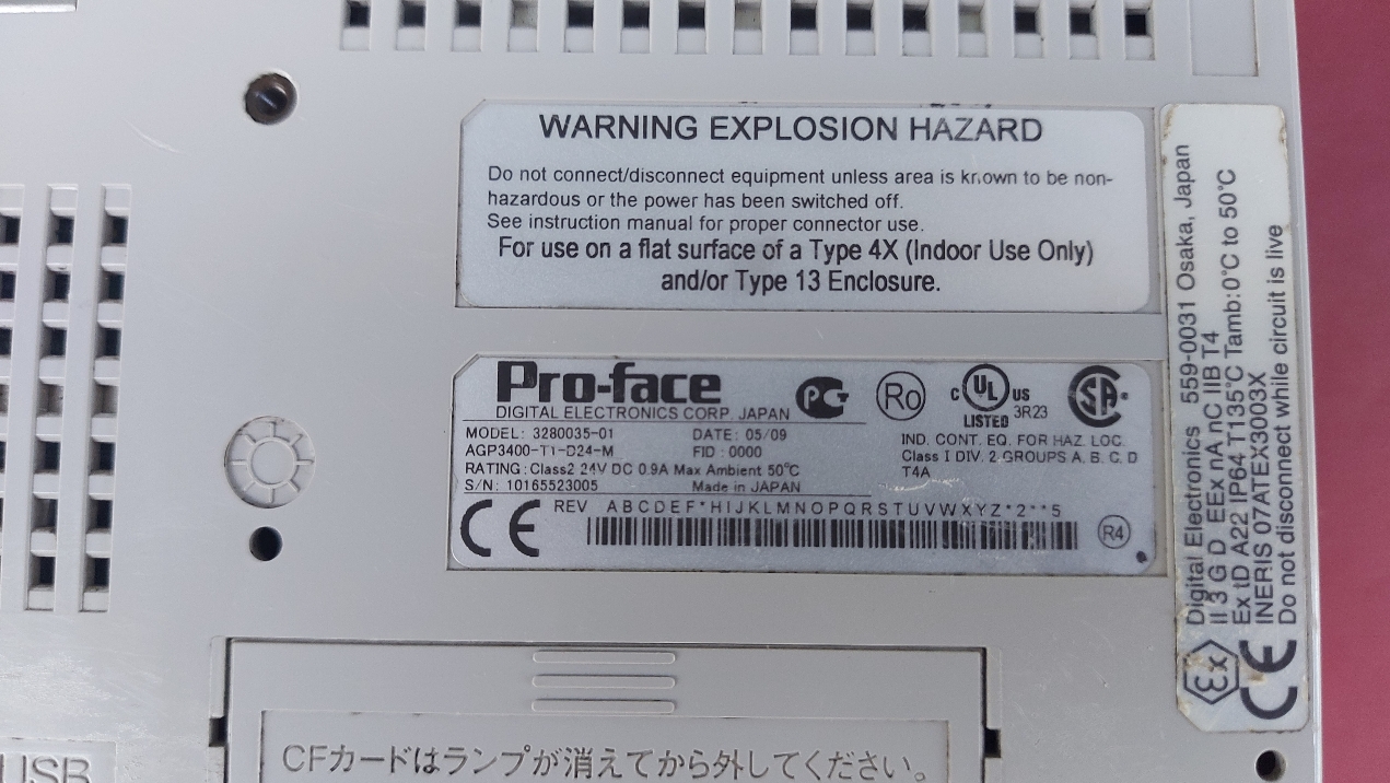 PRO-FACE AGP3400-T1-D24-M 3280035-01 AGP3400-T1-D24 PFXGP3400TAD OPERATÖR PANEL 