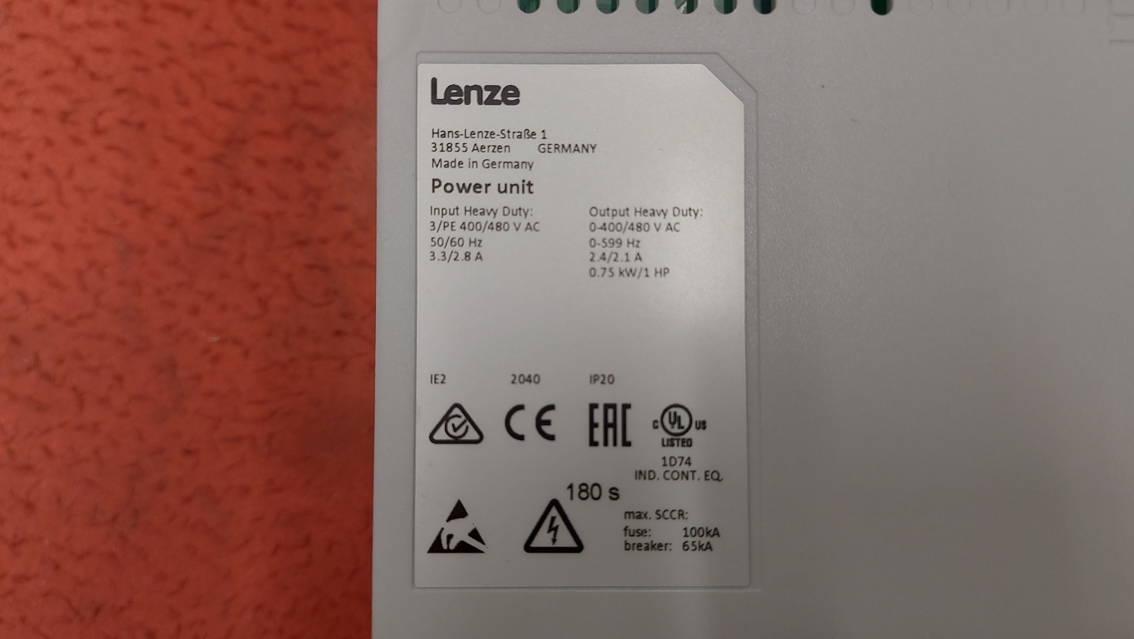 LENZE I5DAE175F10V10000S 13527231 16144863 POWER UNİT