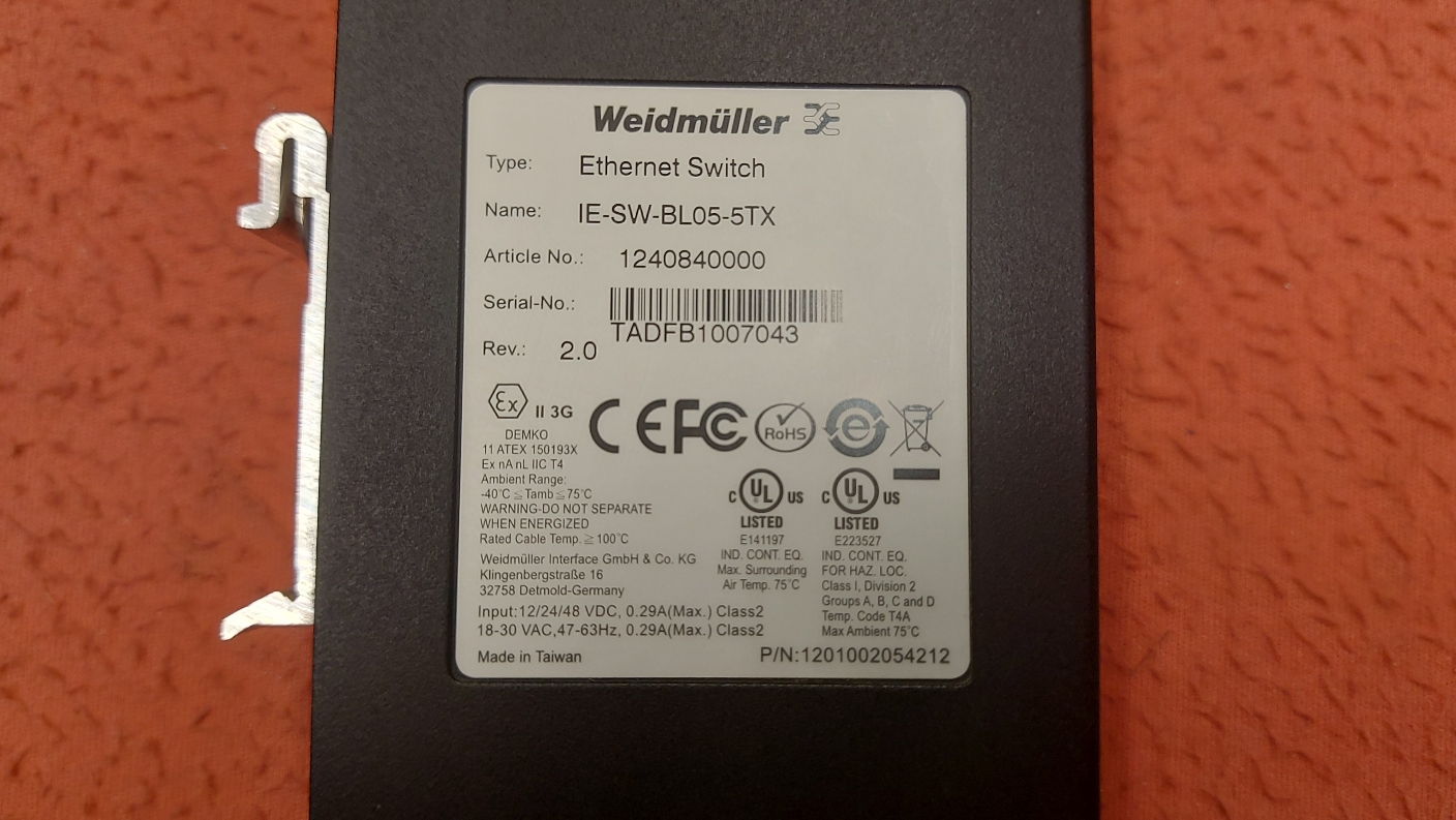 WEİDMÜLLER IE-SW-BL05-5TX 1240840000 IE SW BL05 5TX IESWBL055TX  ETHERNET SWİTCH