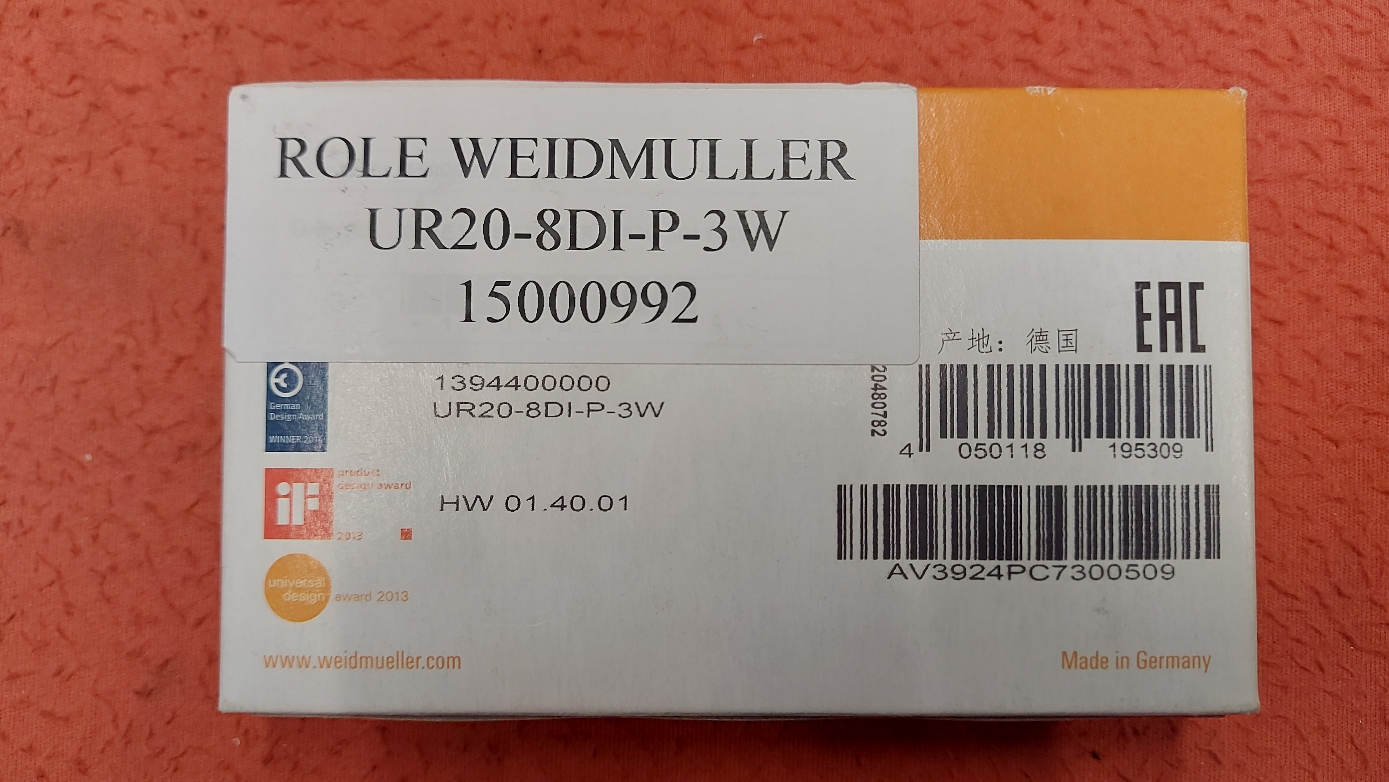 WEİDMÜLLER UR20-8DI-P-3W 1394400000 UR20 8DI P 3W UR208DIP3W 8DI-P 8 DİJİTAL İNPUT SOURCE