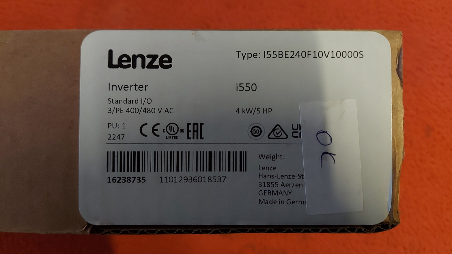 LENZE I55BE240F10V10000S 16238735 İ550 İNVERTER 