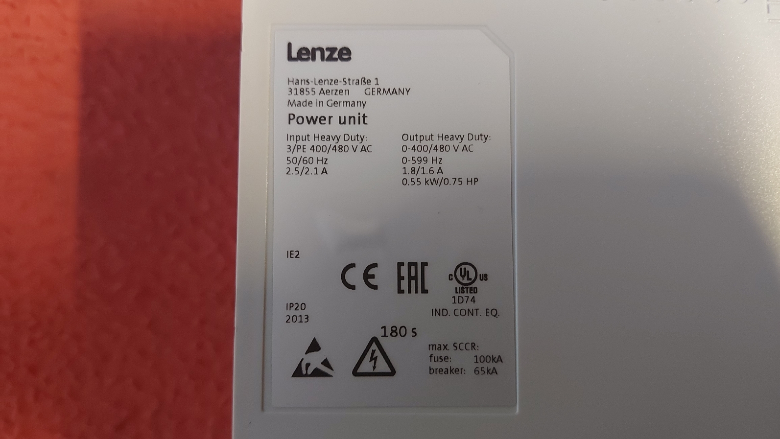 LENZE I5DAE155F10V10000S 13527228 POWER UNİT 