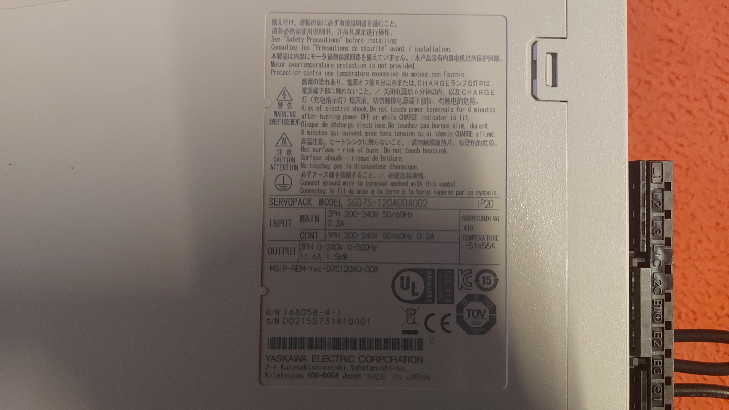 YASKAWA SGD7S-120A00A002 SGD7S-120A00A 002 SGD7S 120A00A002 SGD7S120A00A002