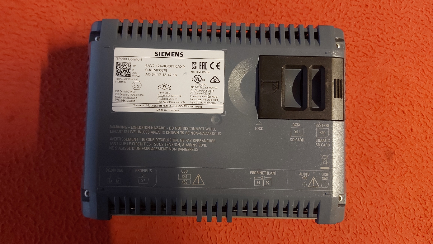 SİEMENS 6AV2 124-0GC01-0AX0 6AV2124-0GC01-0AX0 TP700 COMFORT SIMATIC HMI