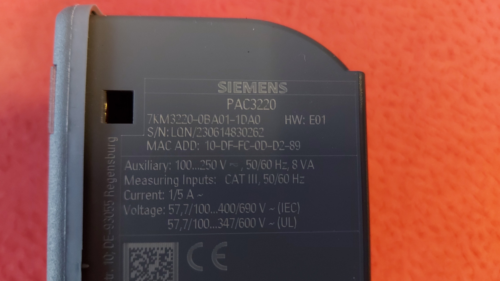 SİEMENS 7KM3220-0BA01-1DA0 PAC3220 PAC 3220 7KM3220 0BA01 1DA0 7KM32200BA011DA0