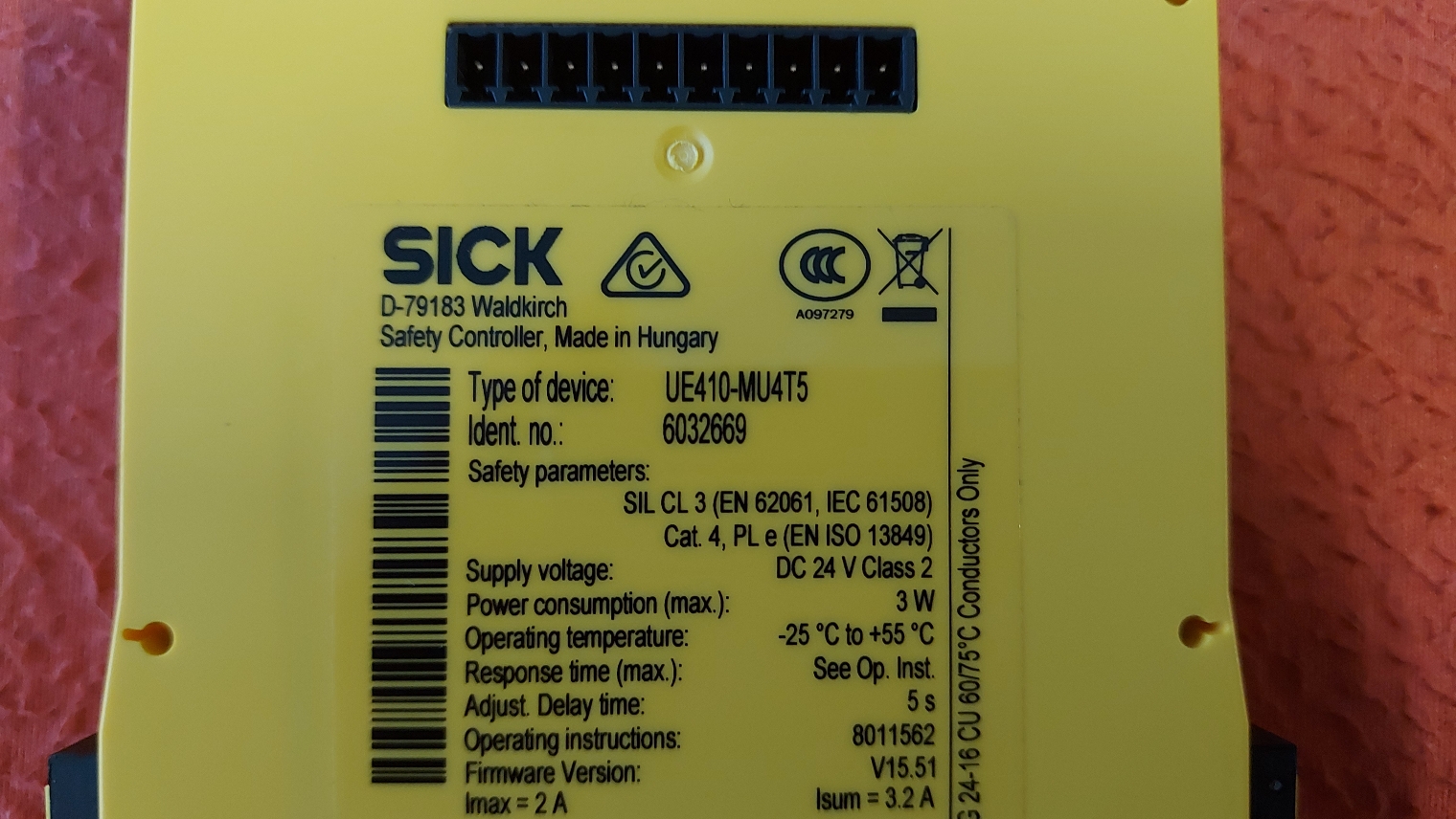 SİCK UE410-MU4T5 6032669 UE410 MU4T5 UE410MU4T5 SİCK GÜVENLİK RÖLESİ