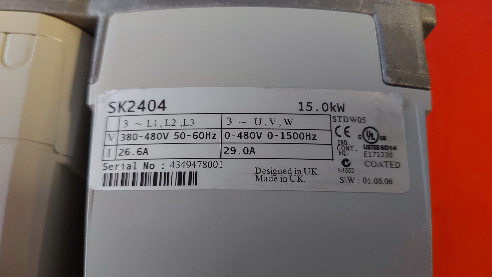 EMERSON SK2404 SK 2404 SK-2404 SK 15 KW SK2403 SK2402 SK2401
