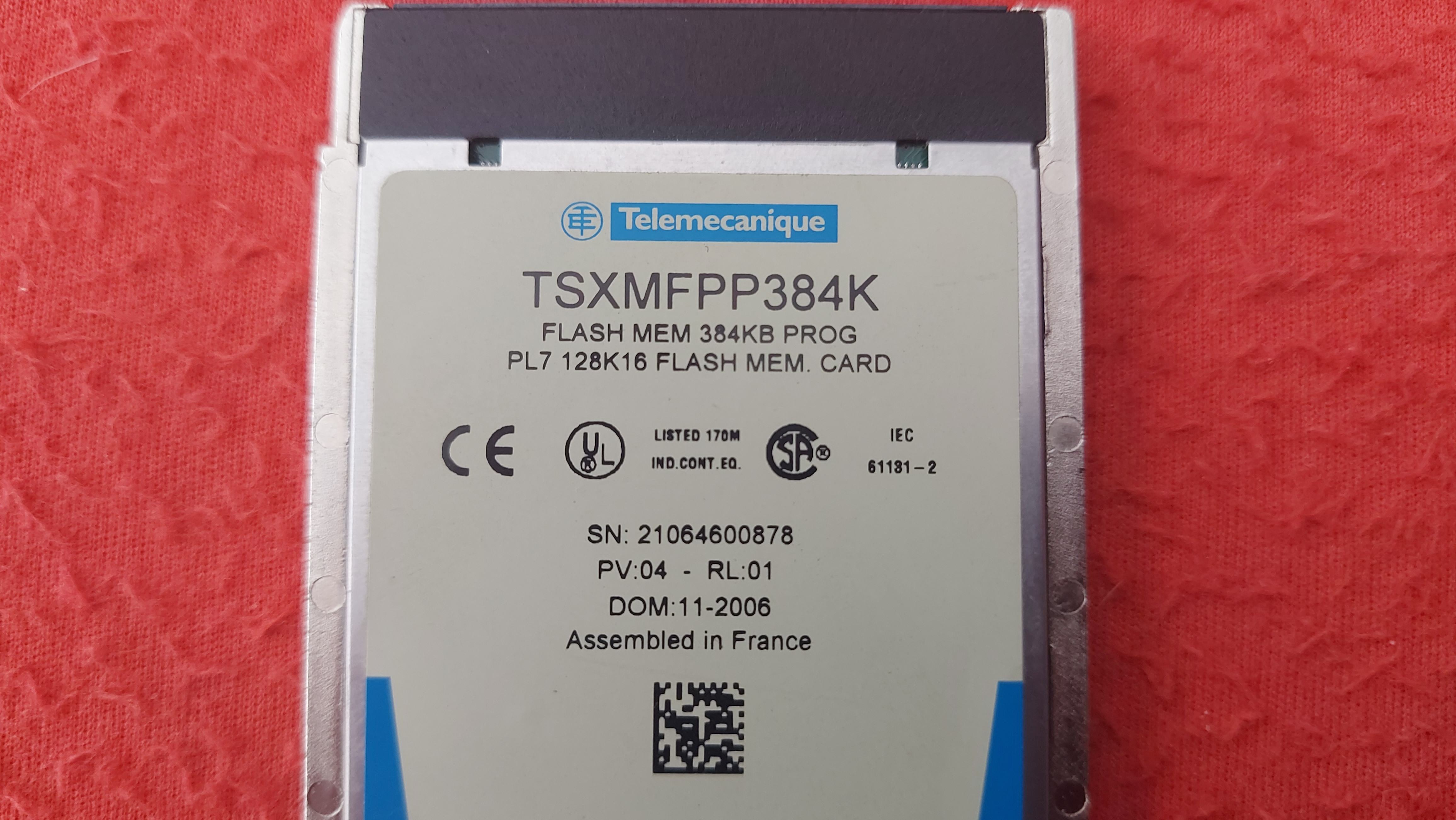 SCHNEİDER TSXMFPP384K TSX MFPP384K FLASH MEM 384KB PROG PL7 128K16 FLASH MEM CARD