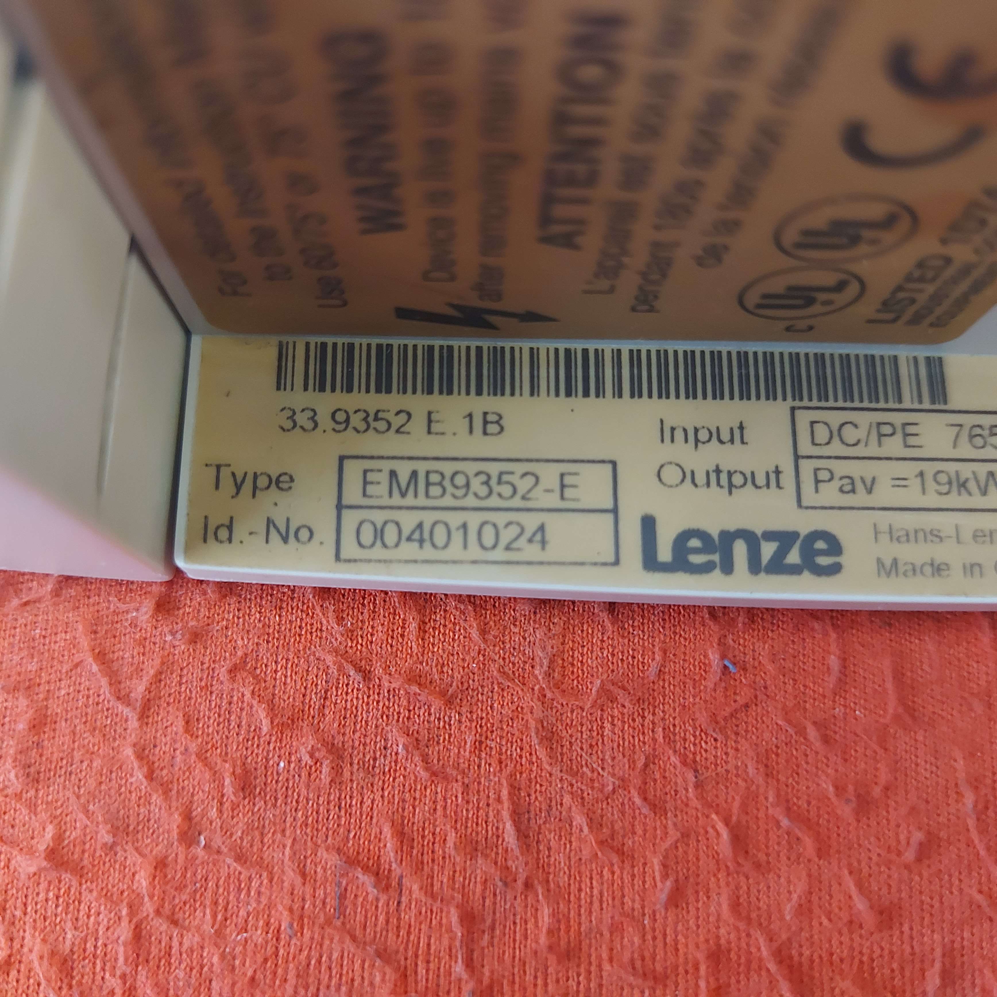 LENZE EMB9352-E 00401024 EMB9352 E EMB9352E FREN DİRENCİ