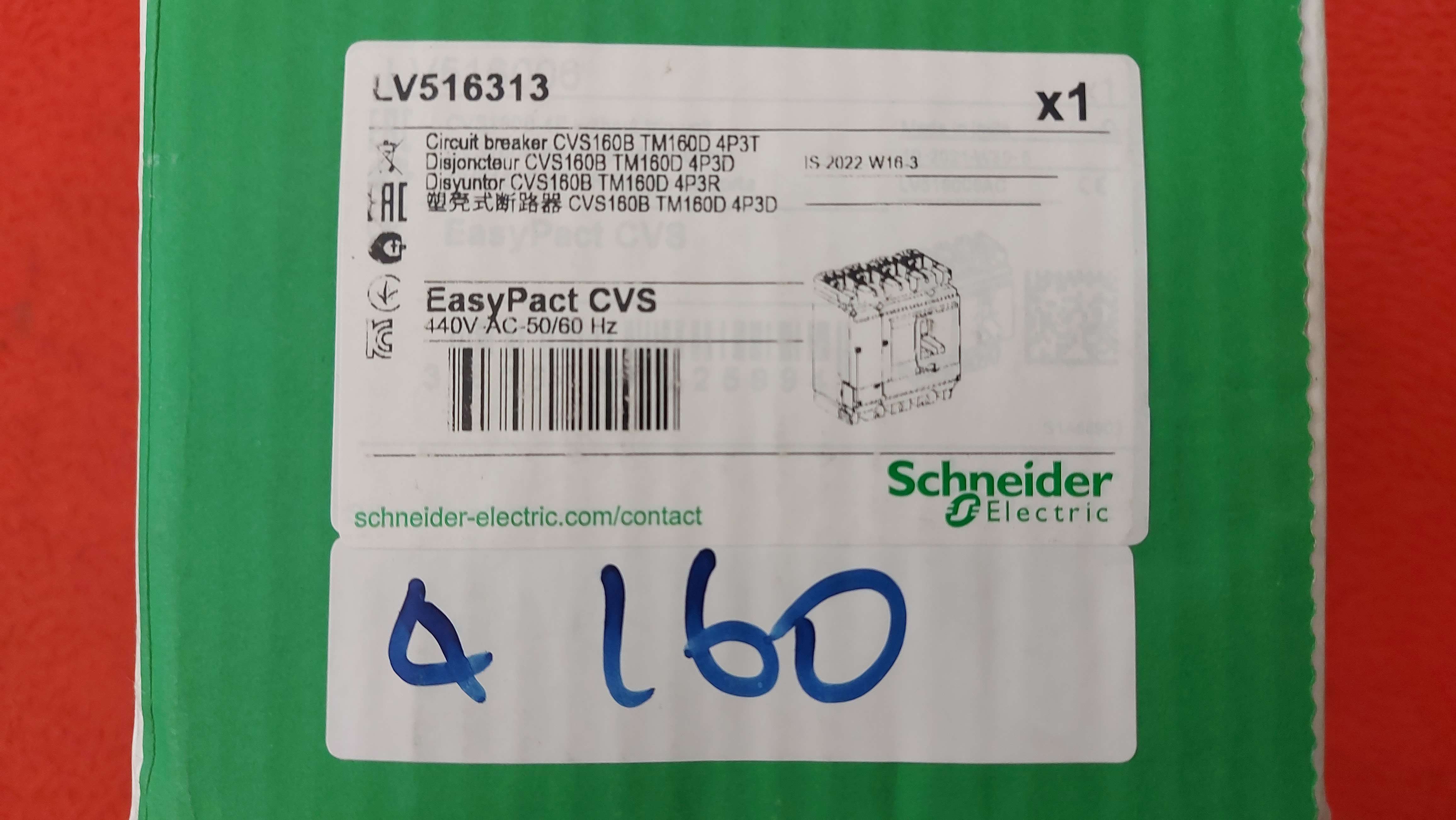 SCHNEİDER LV516313 Easypact CVS - CVS160B TM160D 160 AMPER 4 KUTUP TMŞ