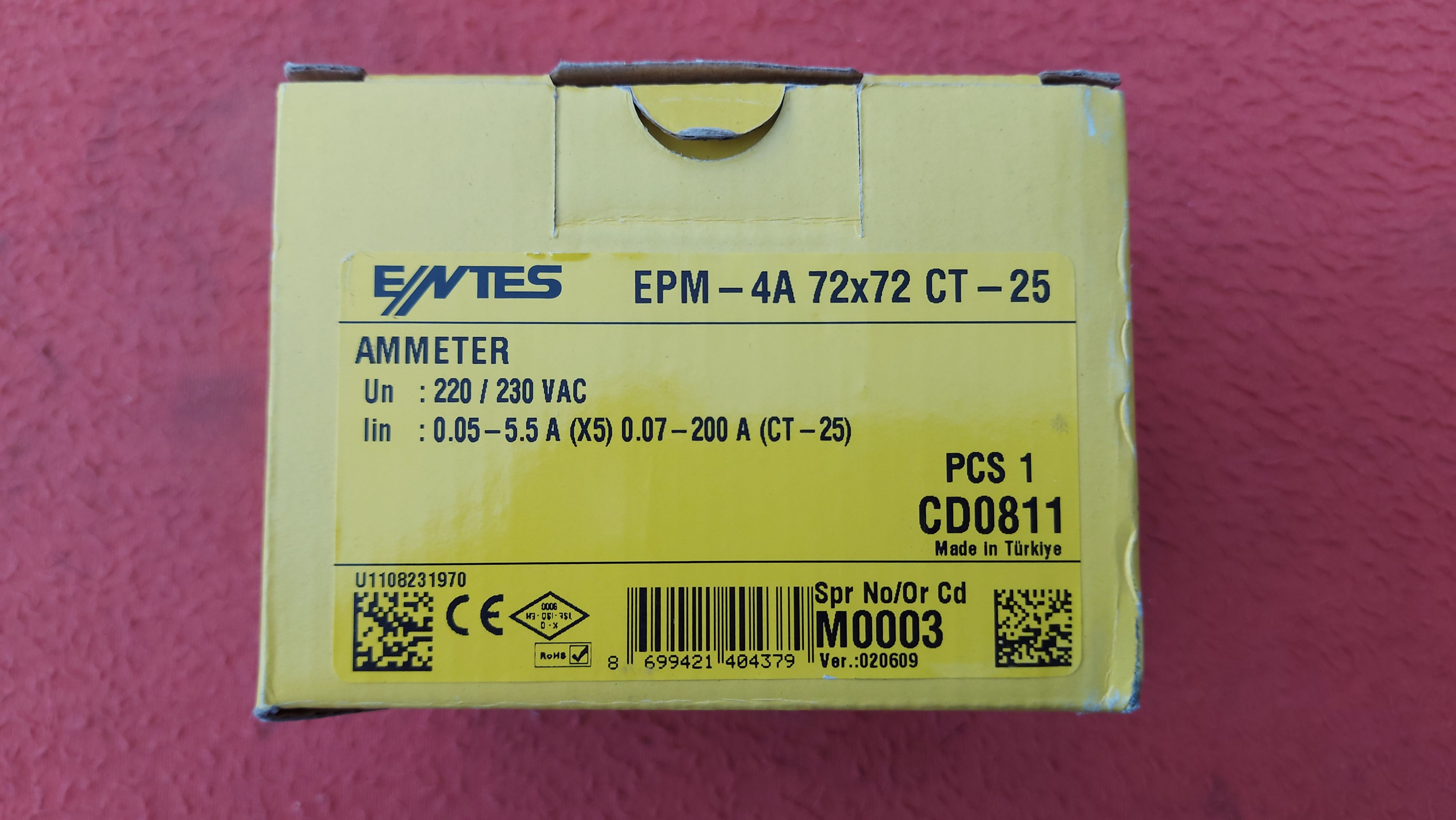 ENTES EPM-4A EPM-4A-72 M0003 EPM4A EPM 4A AMPERMETRE