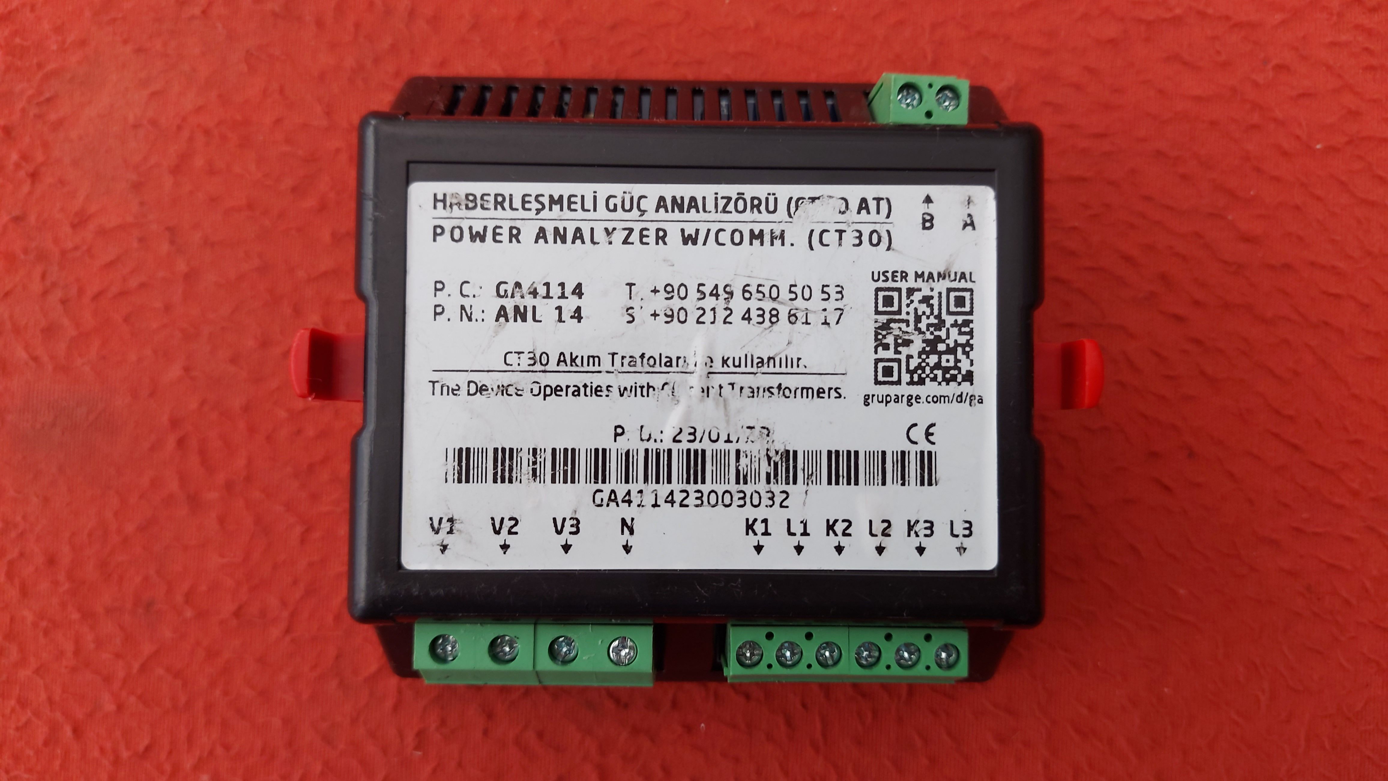 GRUP ARGE ANL 14 GA4114 ANL14 ANL-14 HABERLEŞMELİ GÜÇ ANALİZÖRÜ