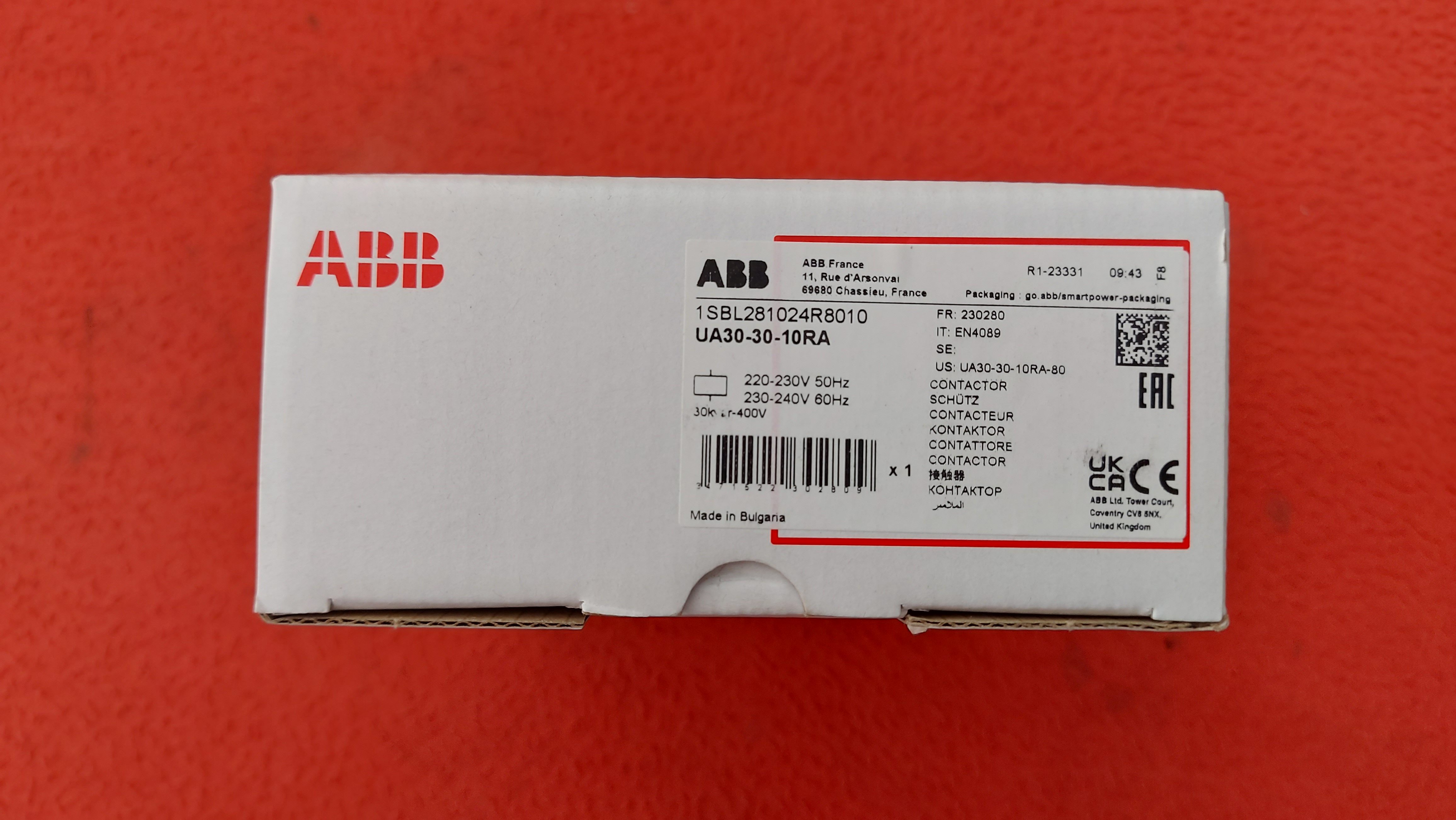 ABB UA30-30-10RA 1SBL281024R8010 UA30 30 10RA UA30 30 10RA 30 KVAR REAKTİF KONTAKTÖR