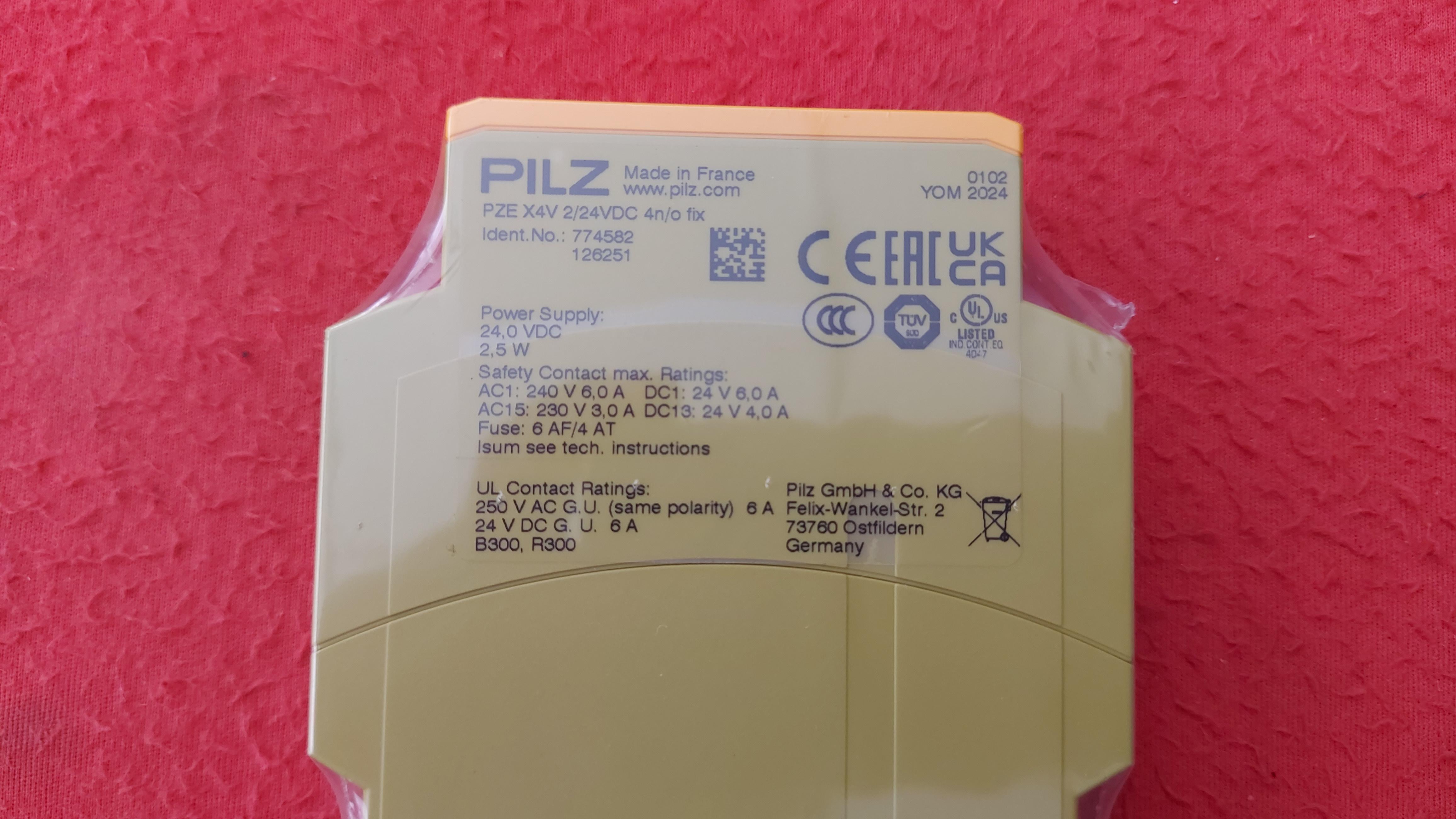 PİLZ PZE X4V 2S PZE X4V 2 774582 PZE X4V 2/24VDC